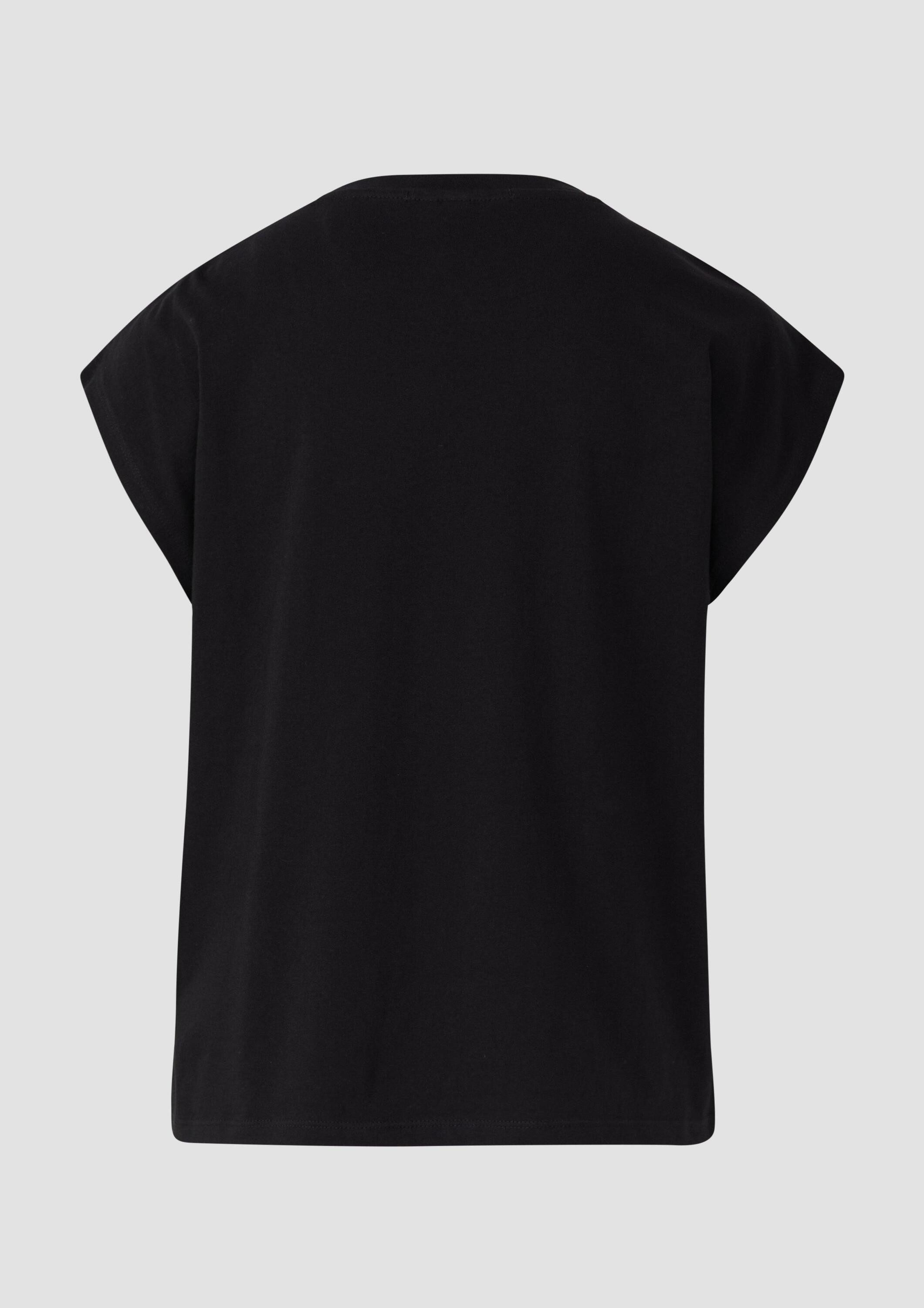 QS Kurzarmshirt T-Shirt T-Shirt mit leicht überschnittenen Schultern günstig online kaufen