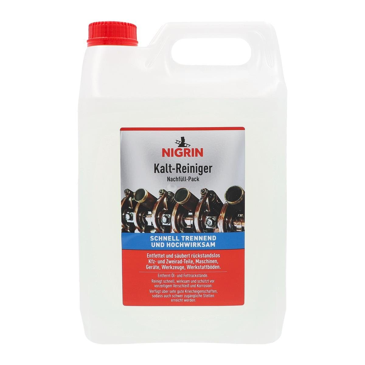 NIGRIN Kaltreiniger 5L - Entfettet und säubert rückstandslos (1er Pack Auto-Reinigungsmittel