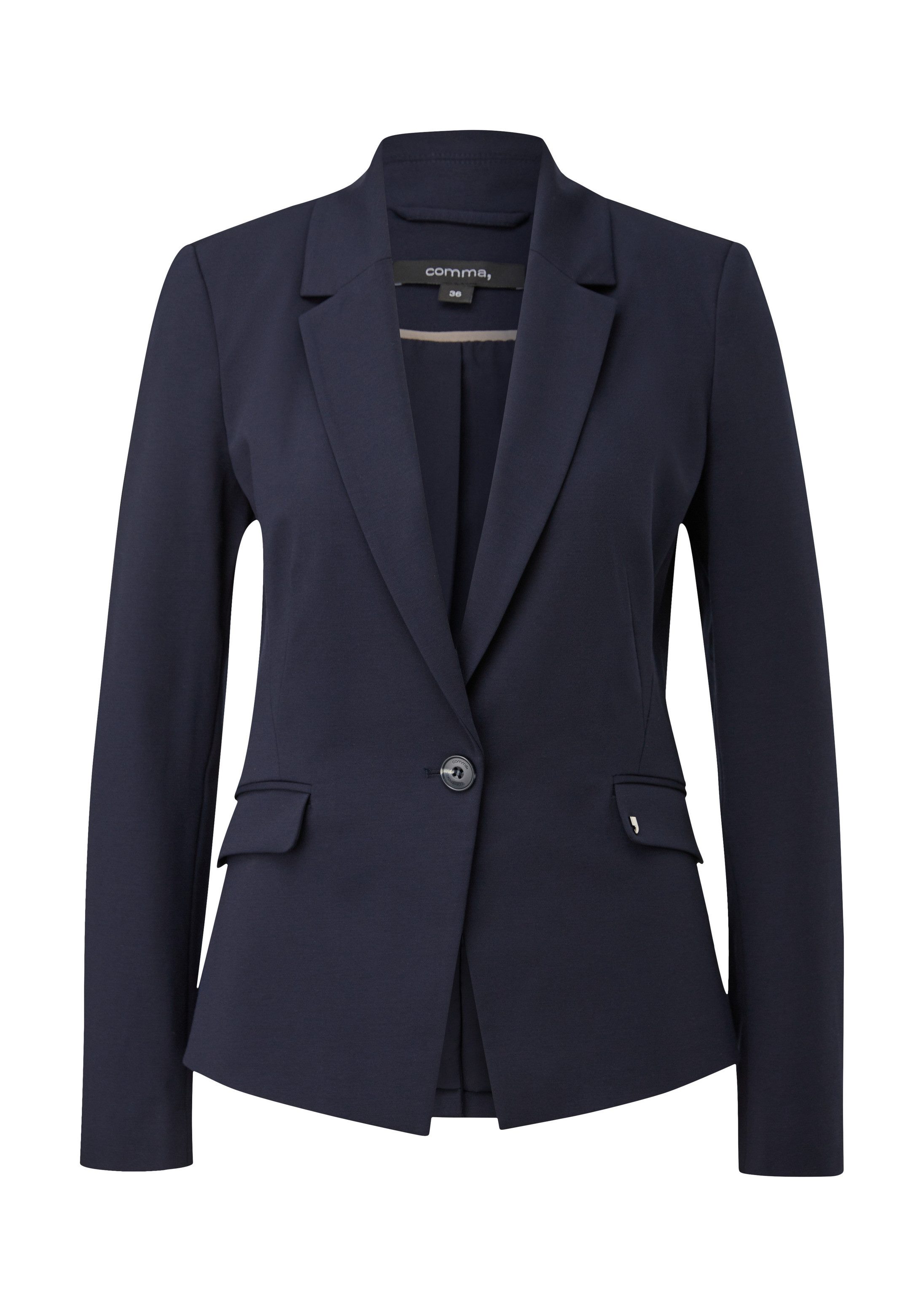 comma Jackenblazer Indoor-Blazer Taillierter Blazer aus Viskosemix