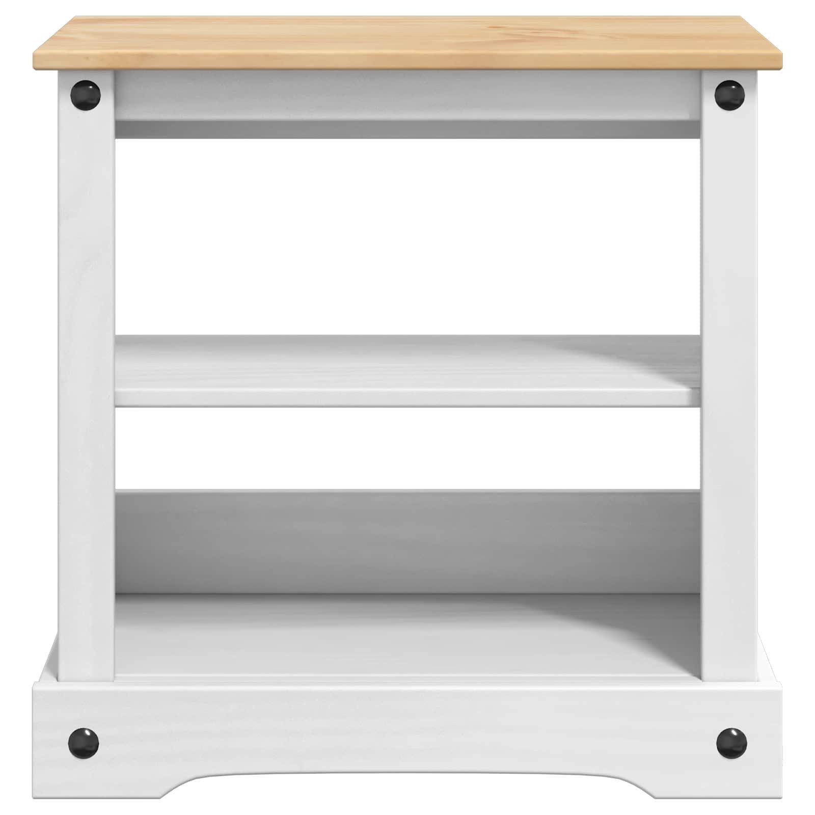 vidaXL Aquariumunterschrank Aquariumständer CORONA Weiß und Braun 60,5 x 30 x 60 cm 150 kg (1-St) – Bild 3 von 5