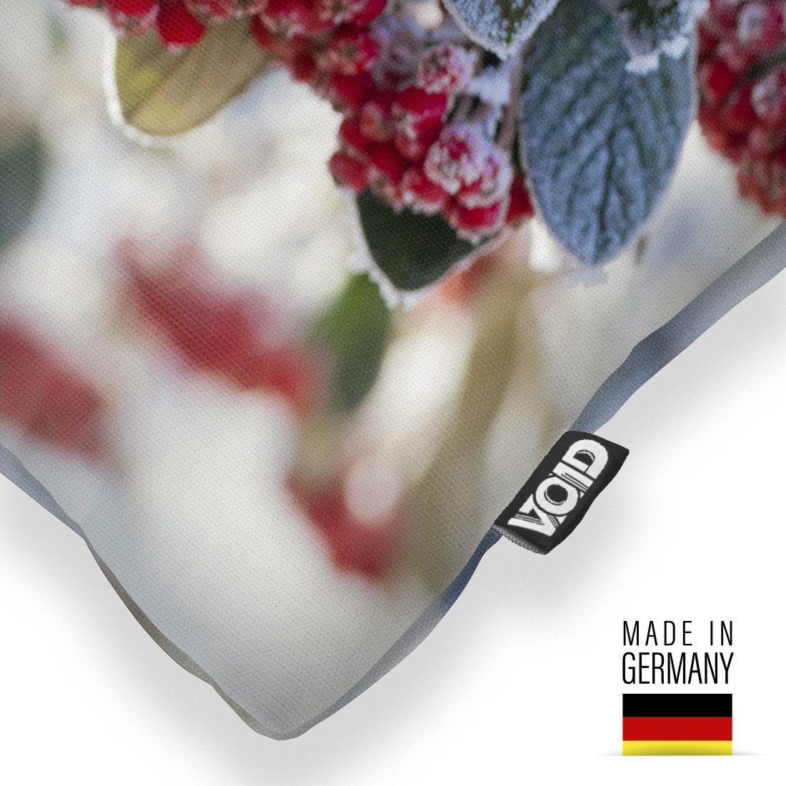 VOID Kissenbezug, (1 Stück), Weihnachtsdeko Vogelbeeren Winter Schnee Lands günstig online kaufen