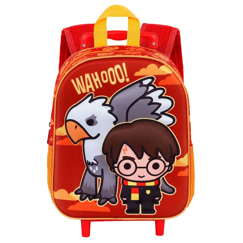 Karactermania Kinderrucksack Harry Potter Trolley Vorschulrucksack Kindergarten Kinder Rucksack, praktische Räder, 3D Frontprägung