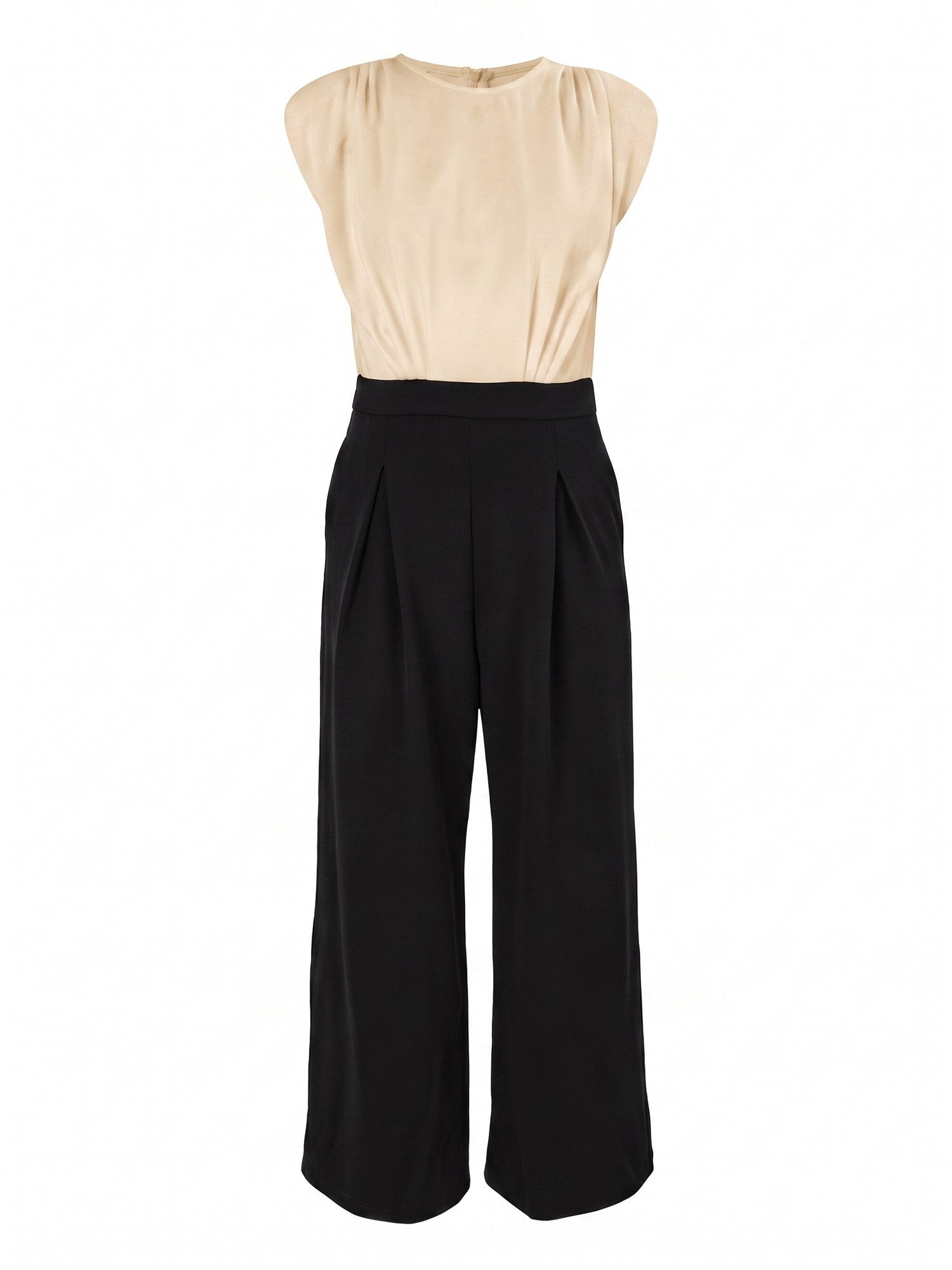 Imily Bela Overall Damen Jumpsuit mit ärmellosem Oberteil und weiter Hose (Packung, 1-tlg., 1per-Pack) Farbblock-Design – Bild 2 von 5