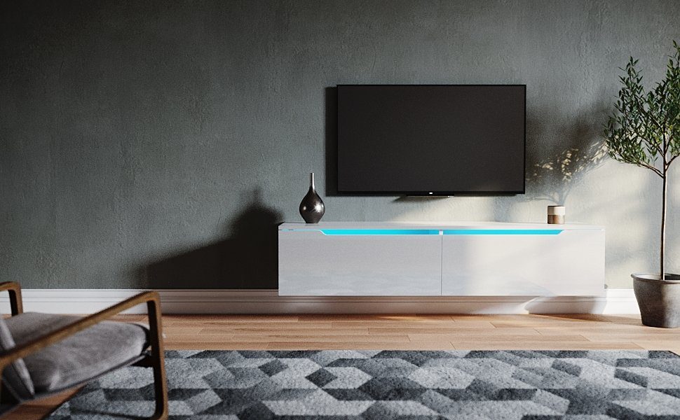 SONNI TV-Schrank TV Lowboard Hängend Hochglanz günstig online kaufen