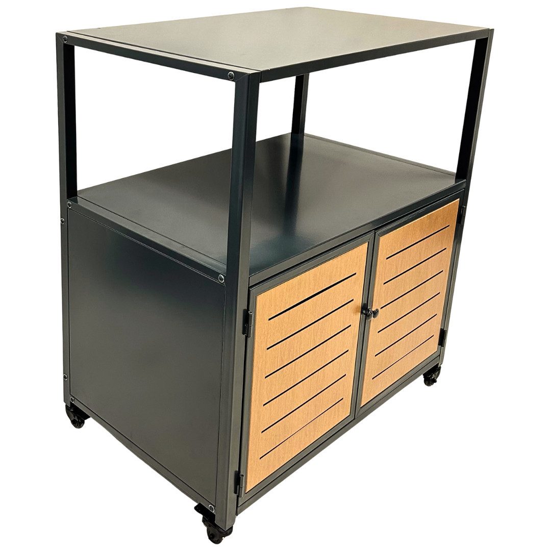 abc HOME Outdoor-Küche Küchenwagen Industrial mit Gasfach, fahrbar, verzinkt, Verzinkter & pulverbeschichteter Stahl
