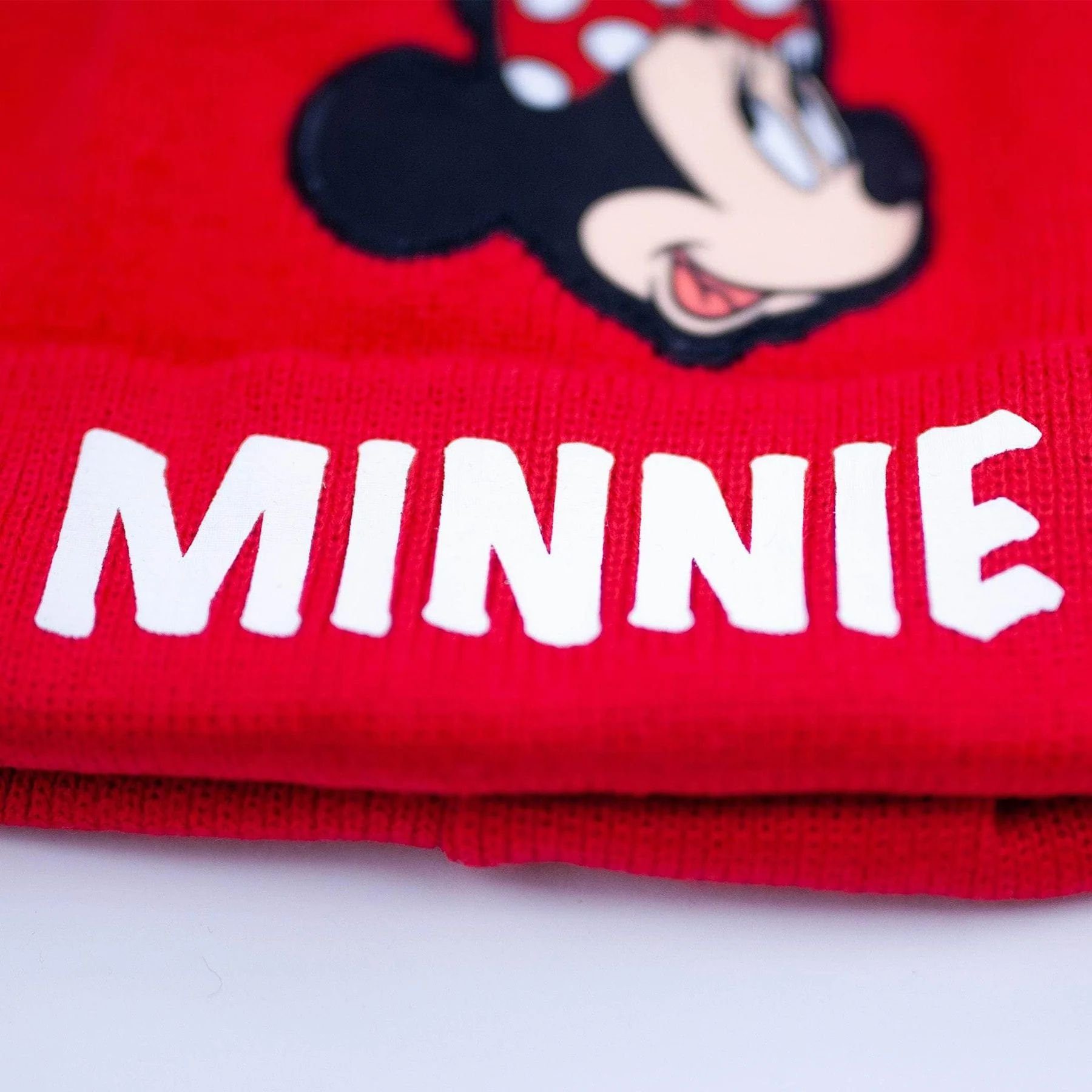 Disney Minnie Mouse Bommelmütze Minnie Pudelmütze für Mouse Mütze Mädchen Kindermütze