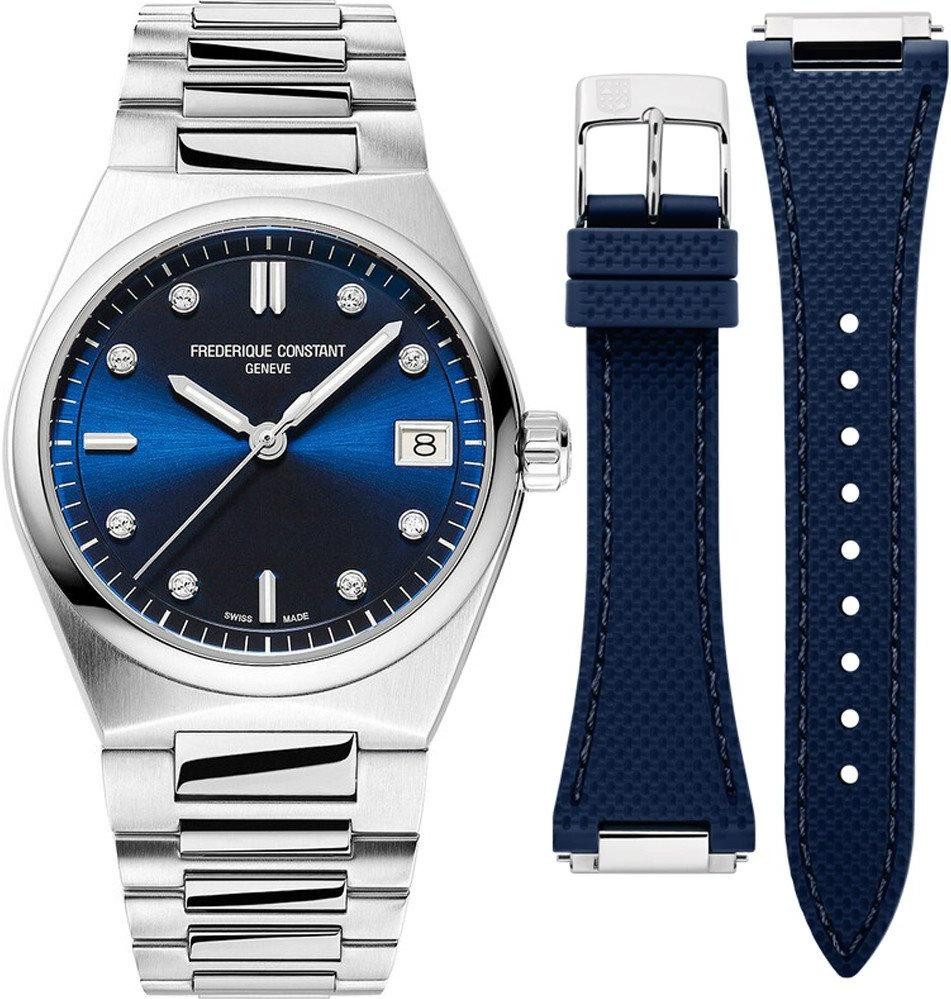Frederique Constant Quarzuhr LADIES QUARTZ Damenarmbanduhr, Mit Wechselband