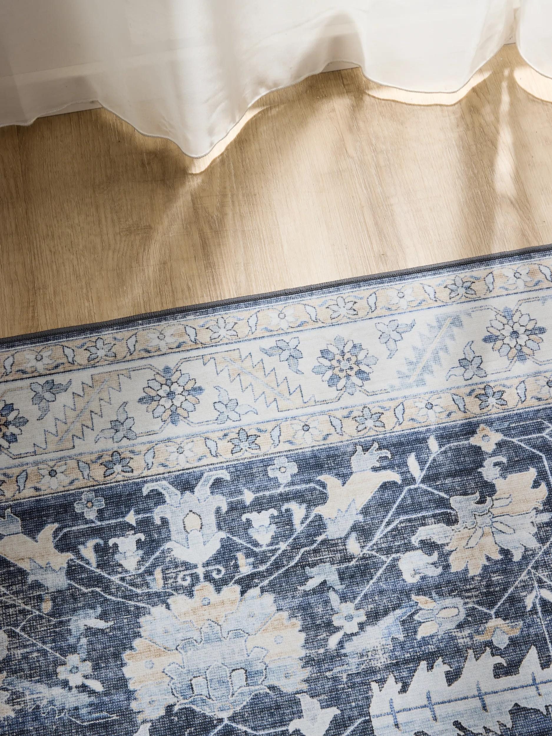 benuta Teppich George, rechteckig, Höhe: 5 mm, Vintage-Look, Kurzflor, Teppich Wohnzimmer, Schlafzimmer, Waschbar