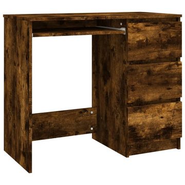 vidaXL Schreibtisch Schreibtisch Räuchereiche 90x45x76 cm Holzwerkstoff