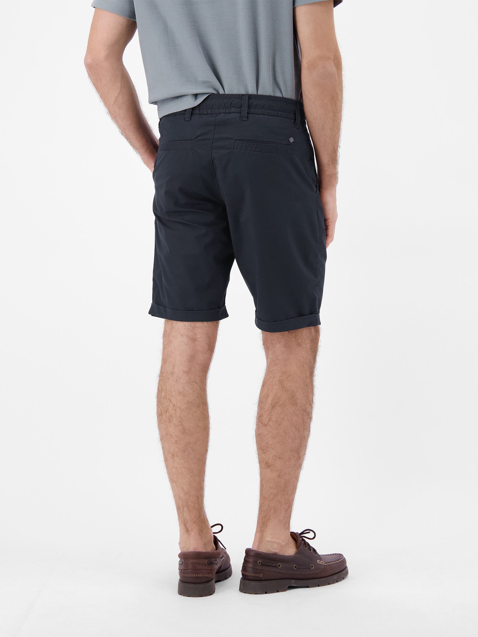 LERROS Chinoshorts mit Bindeband und Aufschlag am Bein