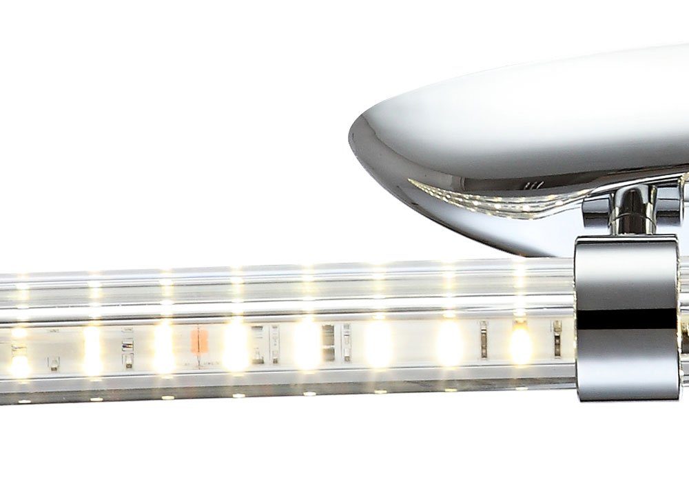 etc-shop LED Wandleuchte, verbaut, Chrom Spiegelleuchte LED-Leuchtmittel Wandstrahler Neutralweiß, Wandleuchte fest Badezimmer