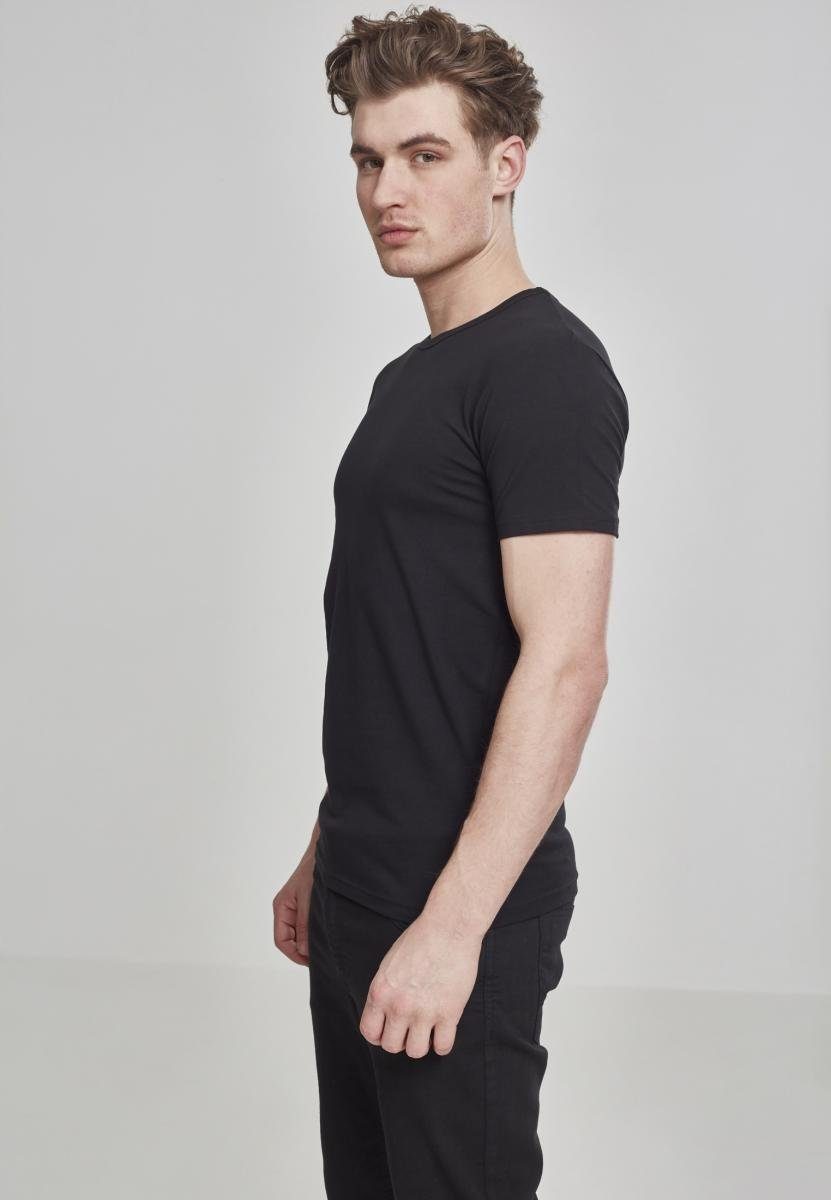 (1-tlg) black Tee Stretch CLASSICS URBAN T-Shirt T-Shirt Fitted