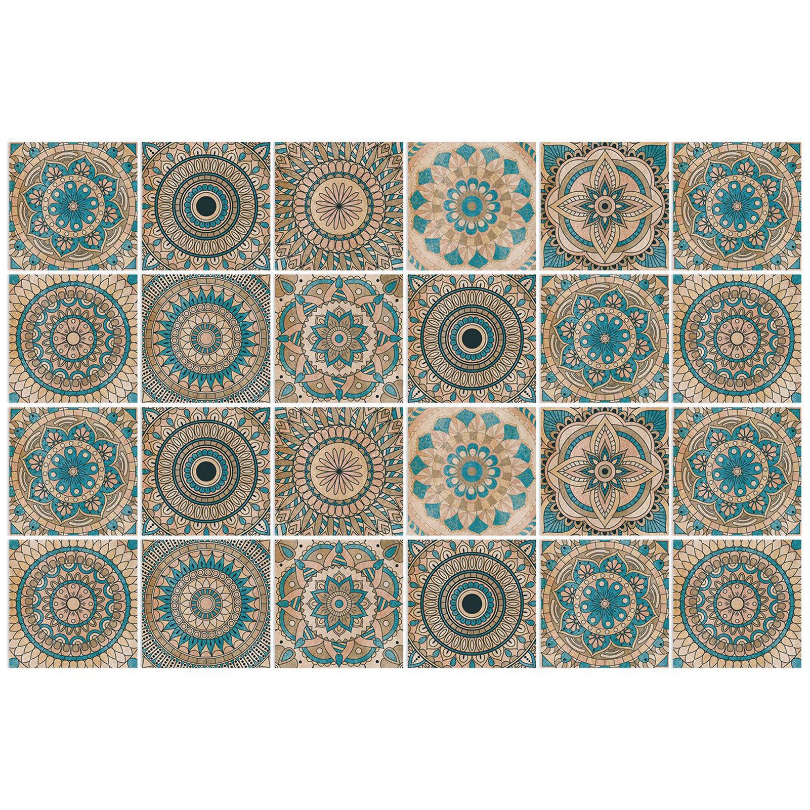 Jumpeak Fliesenaufkleber Klebefliesen,aufkleber weihnachten,selbstklebende fliesen,boho deko (Kombination, Selbstklebende PVC-Wandtattoos (24er-Set)10x10,15x15,20x20), klebefliesen küche,klebefliesen bad,Weihnachtsdeko,Wanddeko,Wanddeko