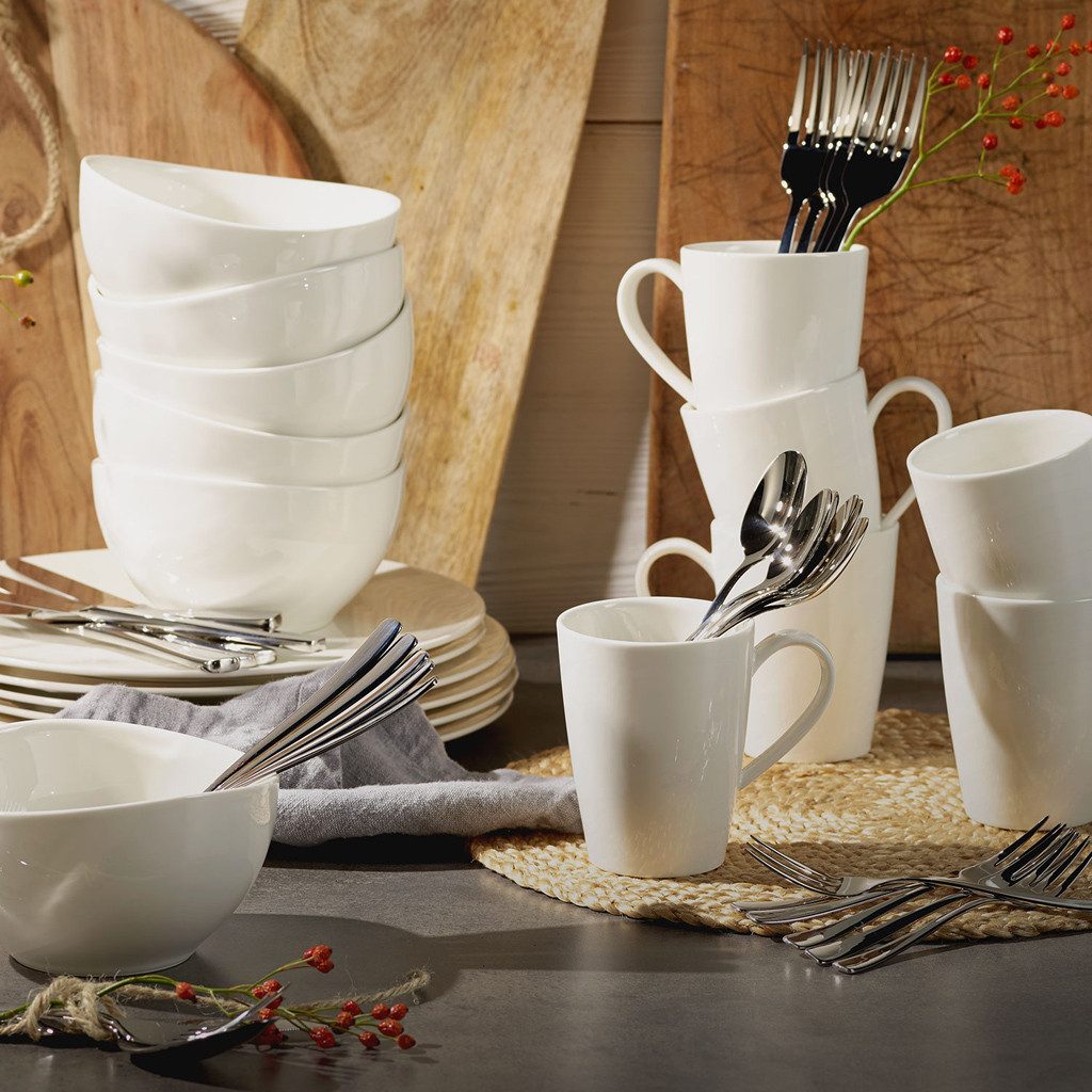 vivo Villeroy & Boch Group Besteck-Set Voice Basic (30-tlg), 6 Personen, Edelstahl, spülmaschinenfest
