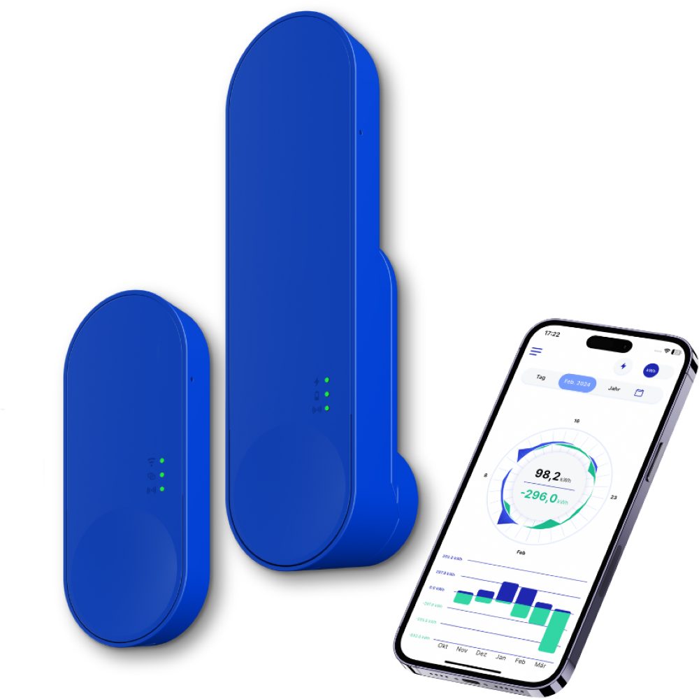 IOmeter Strommessgerät Smart Meter Reader Stromzähler auslesen WLAN, IR Lesekopf, Stromleser, mit App Steuerung, Smartmeter optisch mit hoher Reichweite, Energiekostenmessgerät EHZ, Stromverbrauchszähler,Stromverbrauchsmesser Stromverbrauch Messgerät