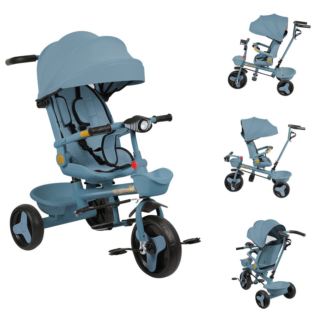 JEOBEST Dreirad Kinderdreirad mit Schubstange Baby günstig online kaufen