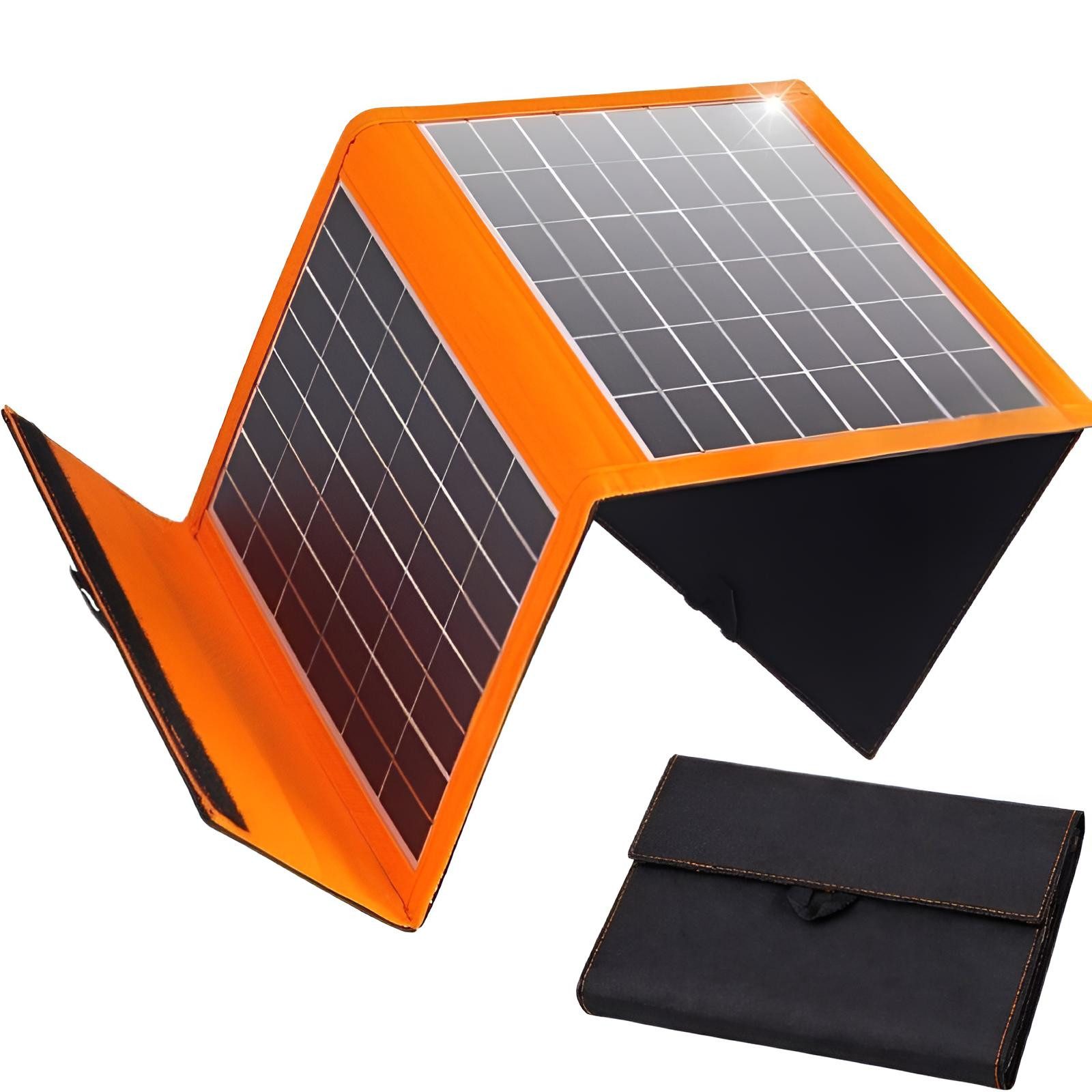 Goldstern-Tech Solarmodul Solarmate, (faltbares, kompaktes Solarpanel 30W 40W, hocheffizient mit 2 USB-Anschlüssen), ultraleicht & robust für Outdoor, Camping & Notfall-Stromversorgung