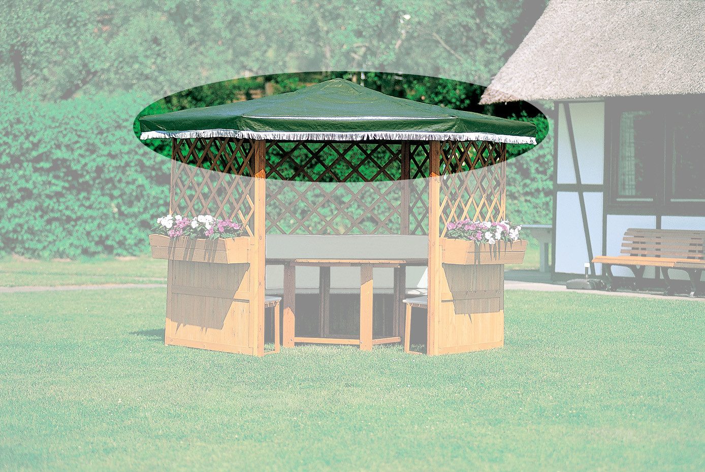 Ersatzdach für Pavillon Marburg Grün günstig online kaufen