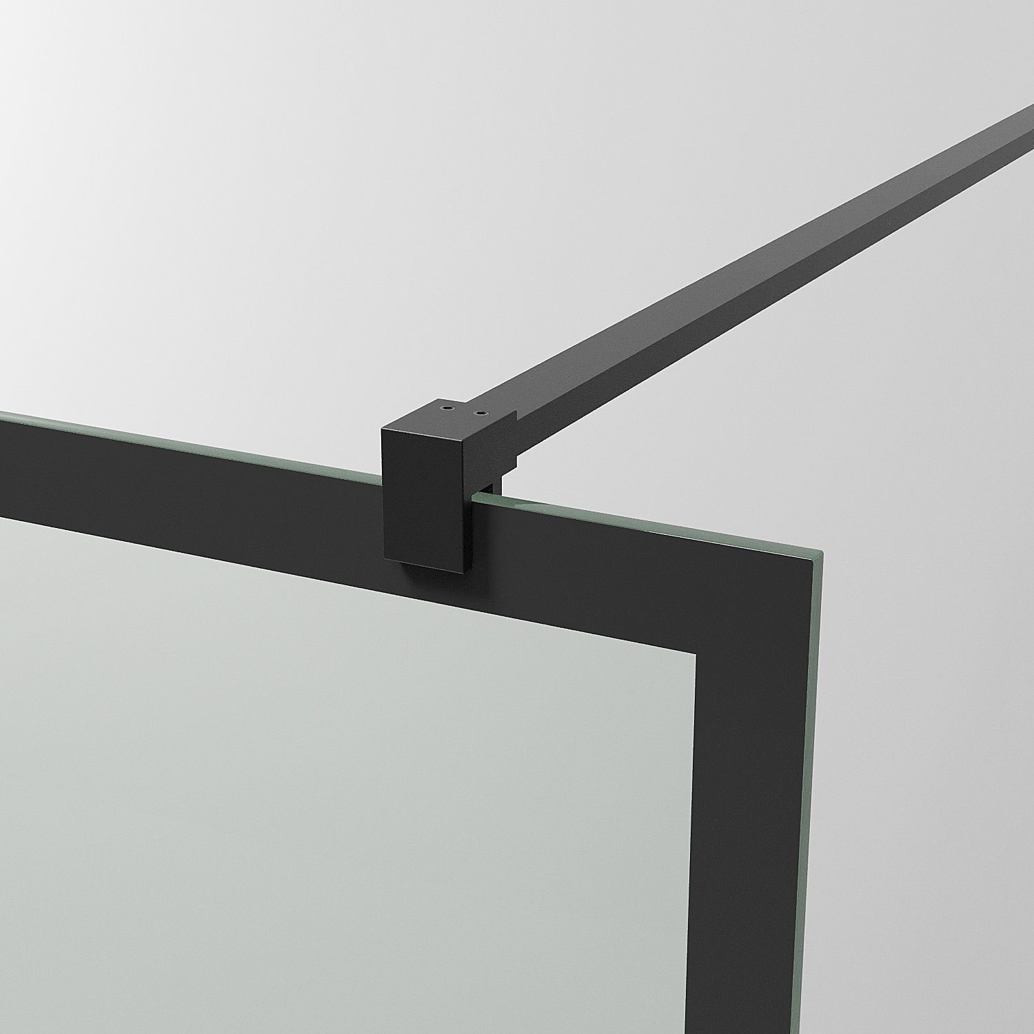 AQUABATOS Walk-in-Dusche Walk In Duschwand matt schwarz Klarglas Duschwand für Dusche, 8 mm Einscheibensicherheitsglas mit Nano Beschichtung, (100x200 120x200 c – Bild 5 von 5