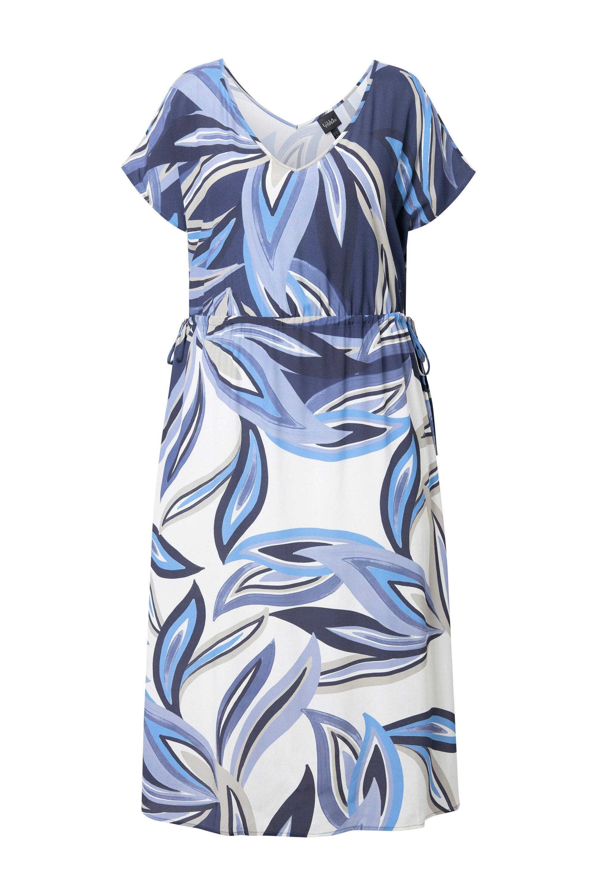 Ulla Popken Maxikleid Maxikleid Blätter Tunnelzug günstig online kaufen