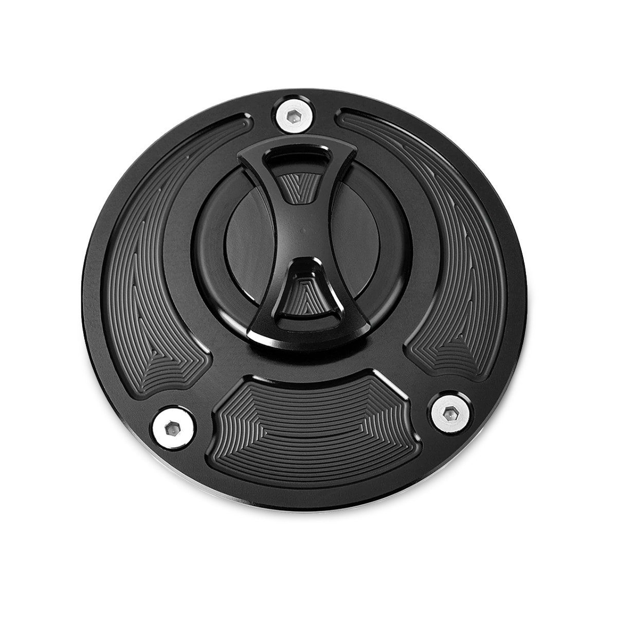 Tankdeckel Racing Tankdeckel für Yamaha YZF-R6 99-20 Tankverschluss # ZT4 schwarz