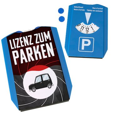 speecheese Parkscheibe Lizenz zum Parken Geheimagent Parkscheibe mit 2 Einkaufswagenchips