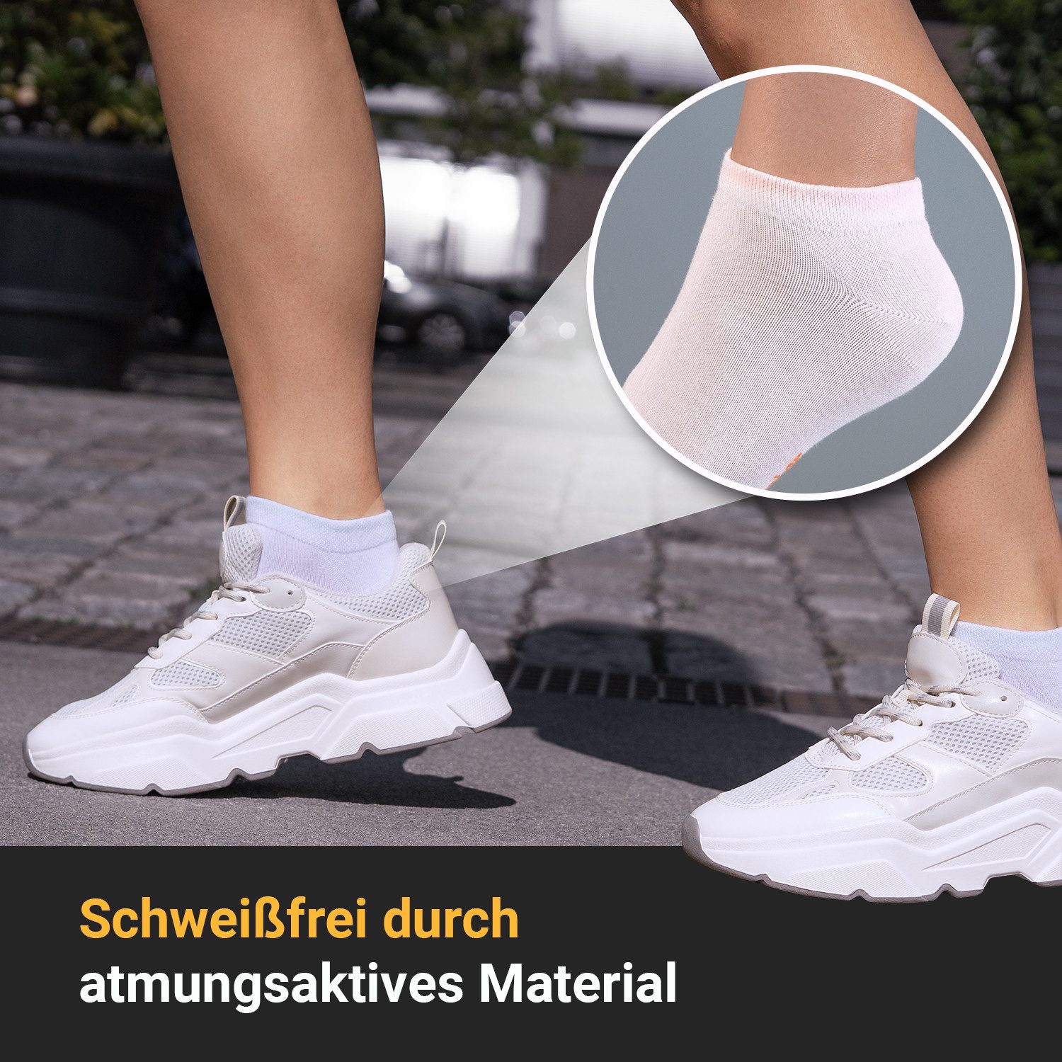 Footstar Sneakersocken Damen & Herren Sneaker Socken (8 Paar) Neon Sportsocken (8-Paar) – Bild 3 von 5