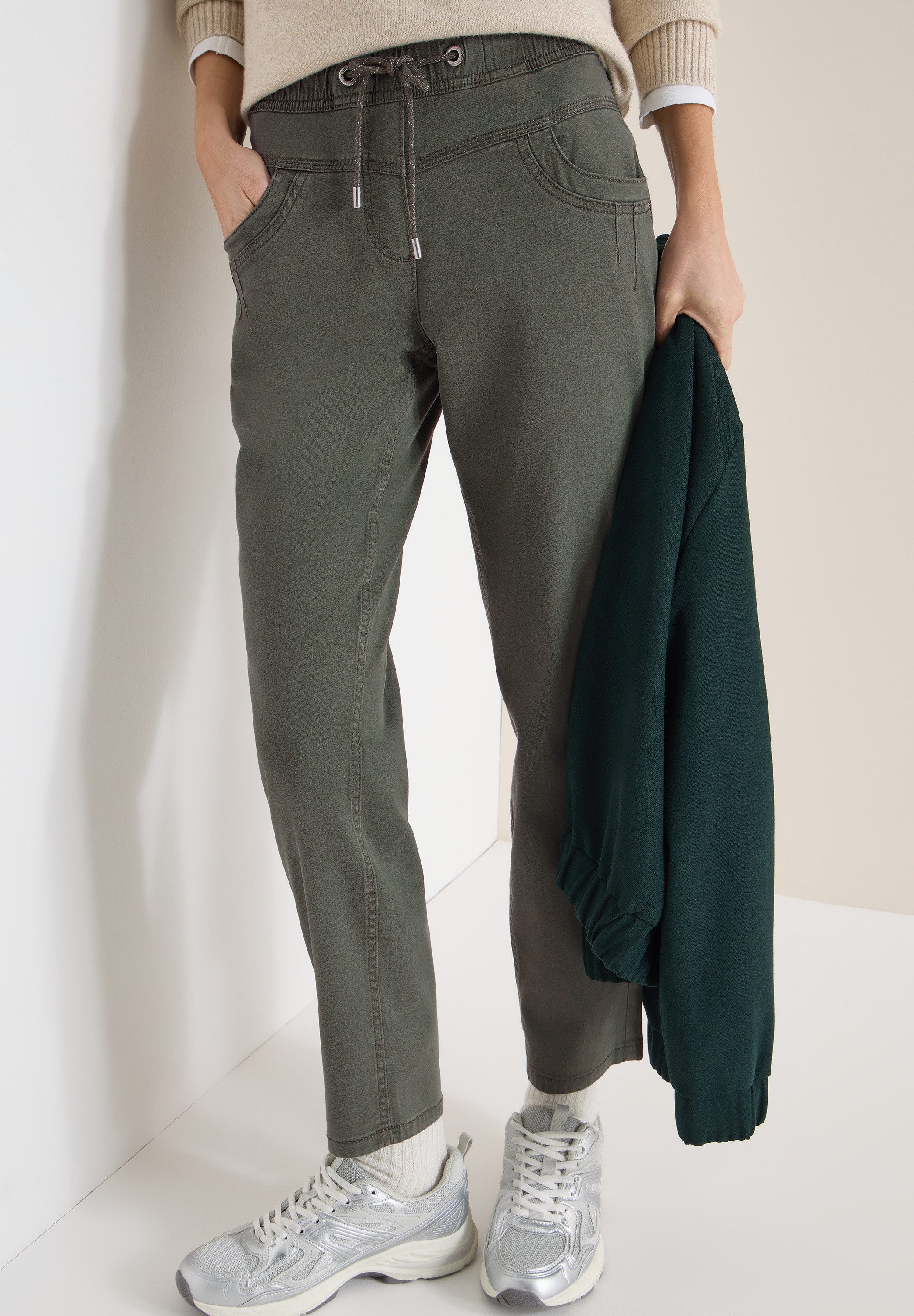 CECIL Stoffhose Style Tracey mit elastischem Bund und Kordelzug günstig online kaufen