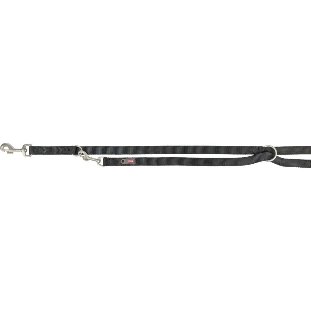 TRIXIE Hundeleine Premium Verlängerungsleine, doppellagig - schwarz - 2,00 m/20 mm, Gurtband