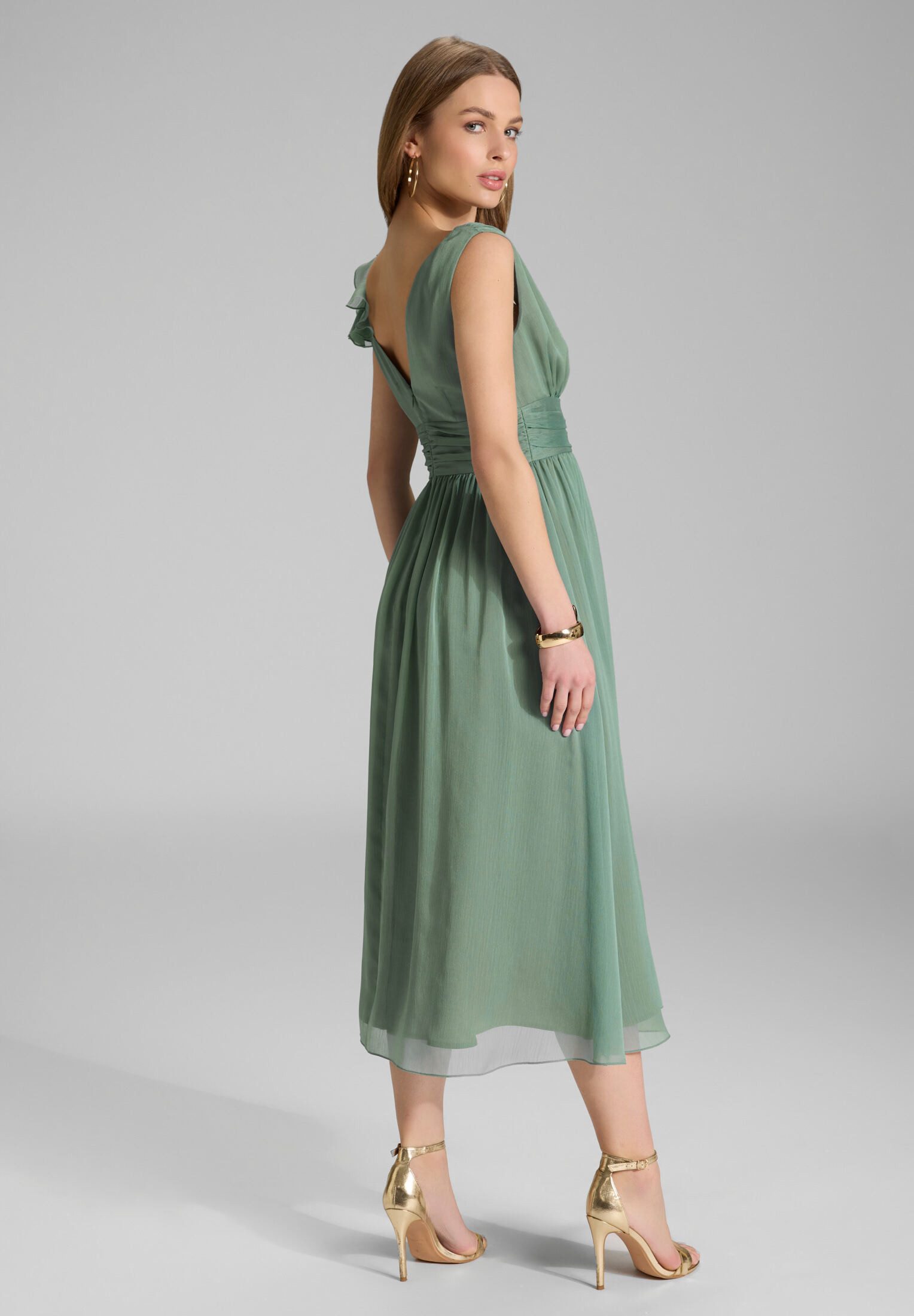 SWING Cocktailkleid Taillierter Schnitt mit ausgestelltem Rockteil günstig online kaufen