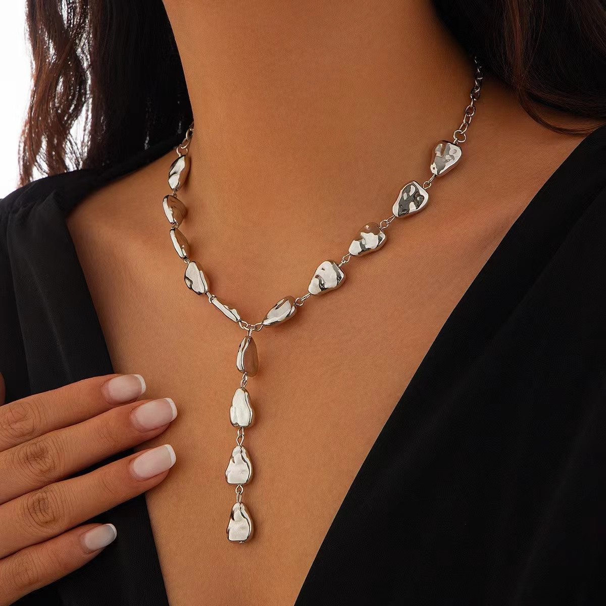 KARMA Y-Kette Halskette Damen Gold od. Silber Damenkette (modern), Damenhal günstig online kaufen
