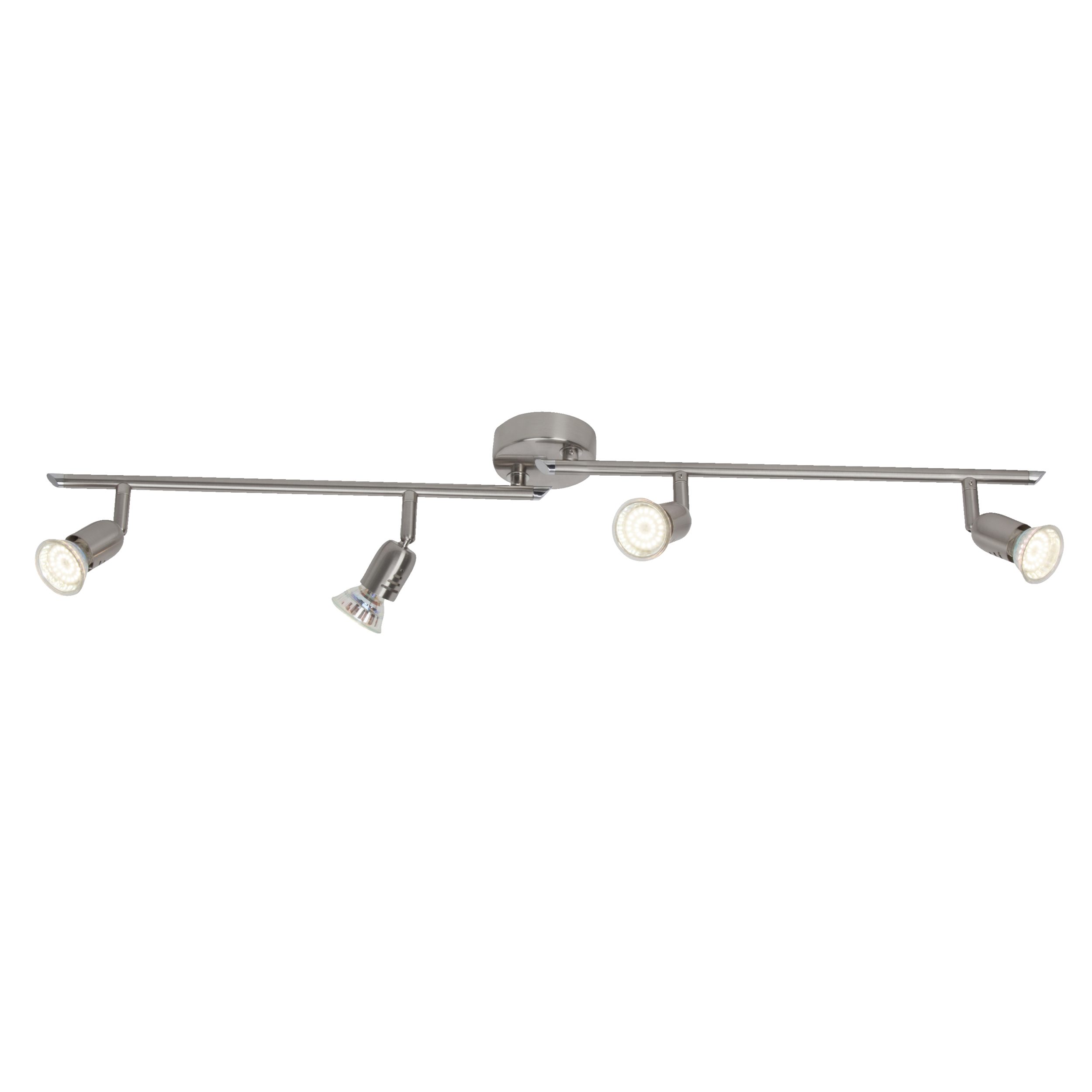 Lightbox Deckenstrahler, LED wechselbar, Warmweiß, Spotrohr, schwenkbar, GU10, 3 W, 300 lm, 3000 K, inkl. LEDs
