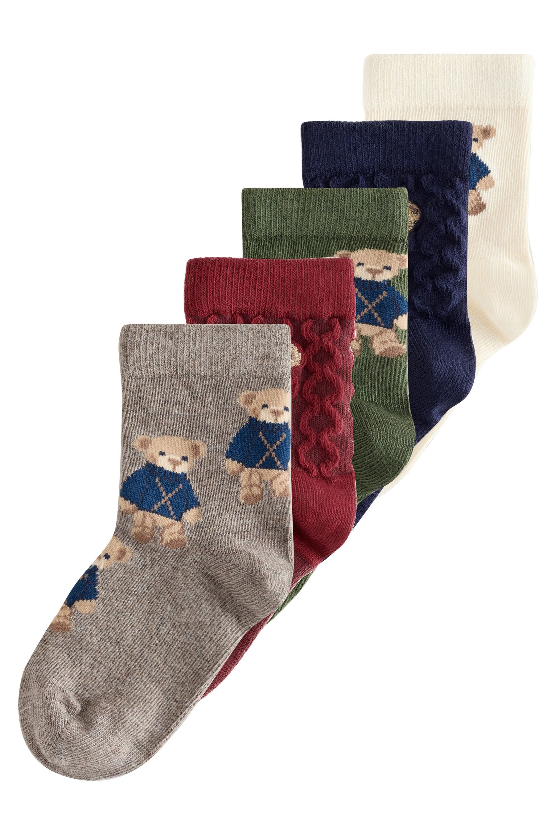 Next Kurzsocken Socken mit hohem Baumwollanteil, 5er-Pack (5-Paar)