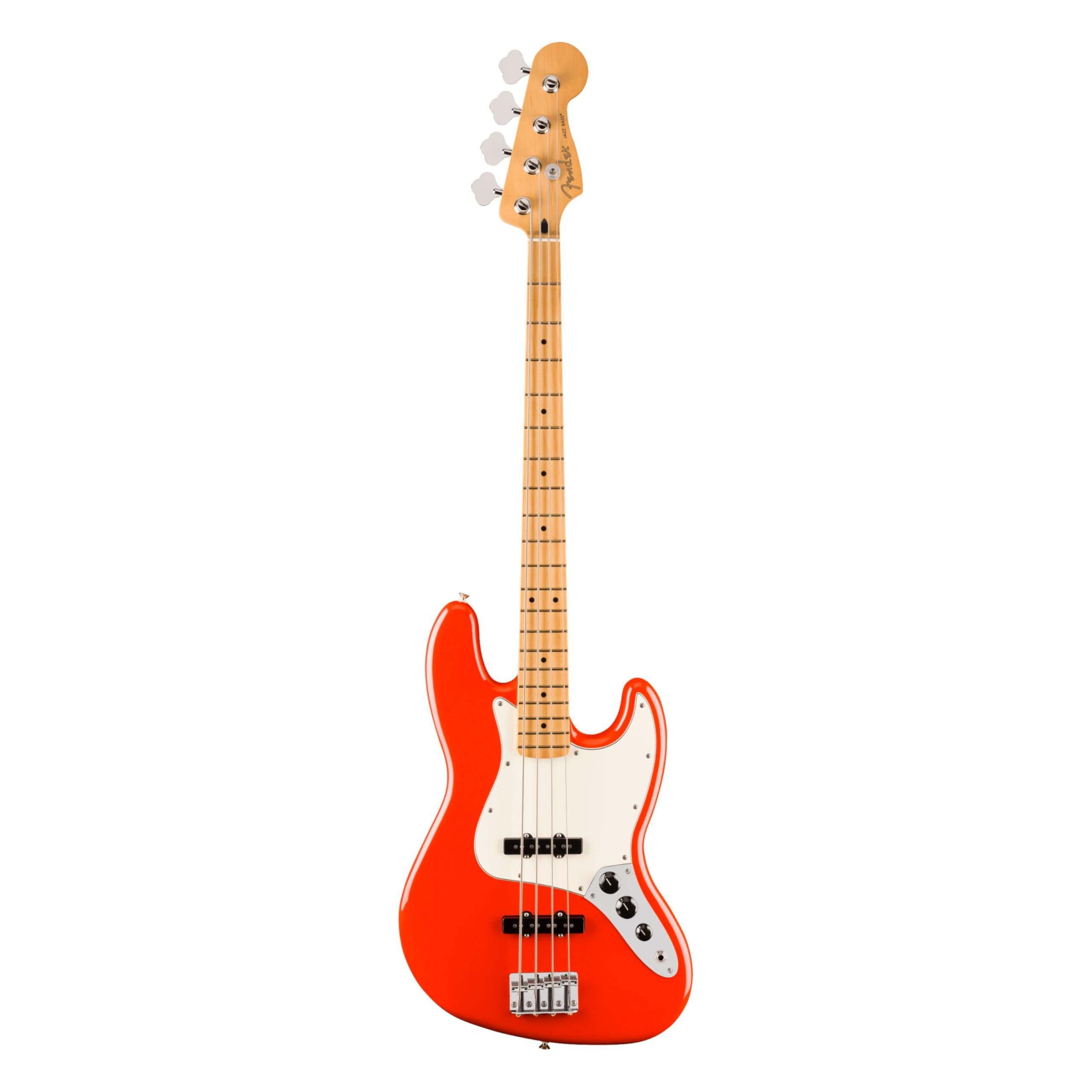 Fender E-Bass, E-Bässe, 4-Saiter E-Bässe, Player II Jazz Bass MN Coral Red - E-Bass