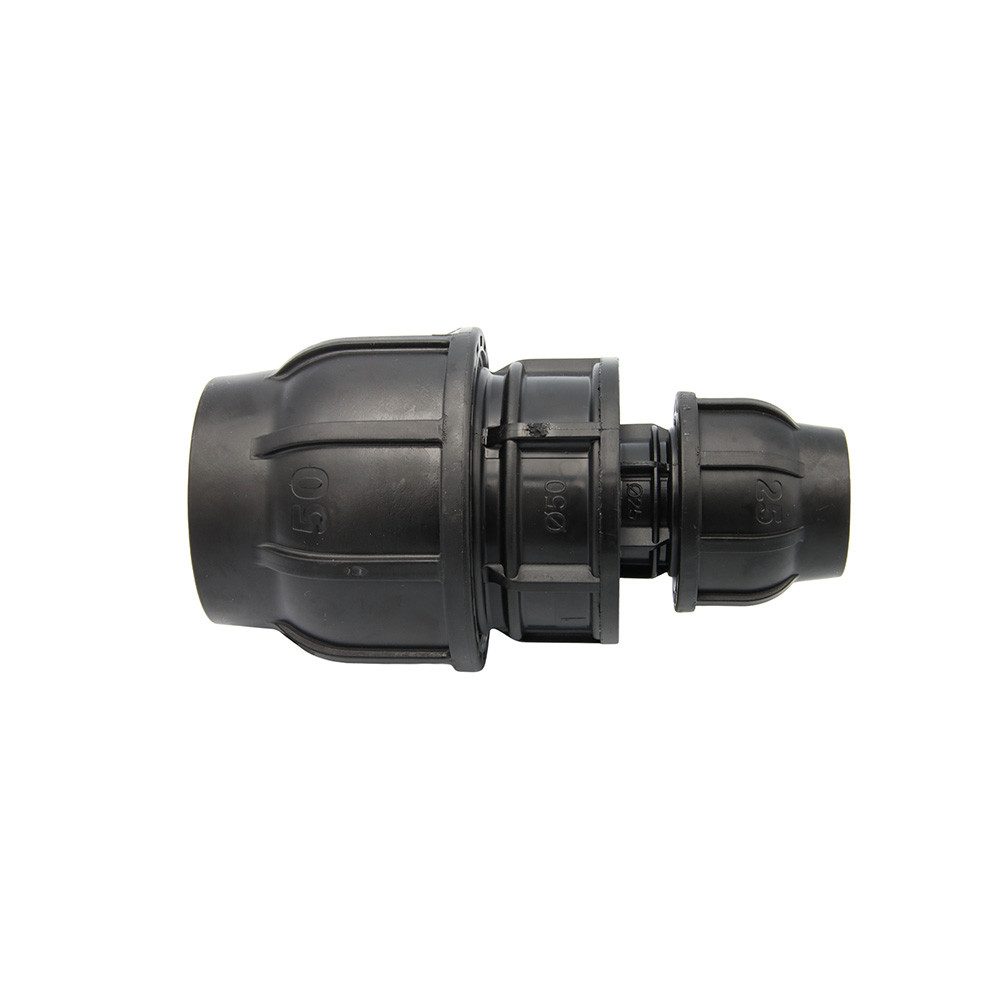 Steckfitting PE Rohr Kupplung 50x25 mm Reduzierung Verjüngung Verschraubung