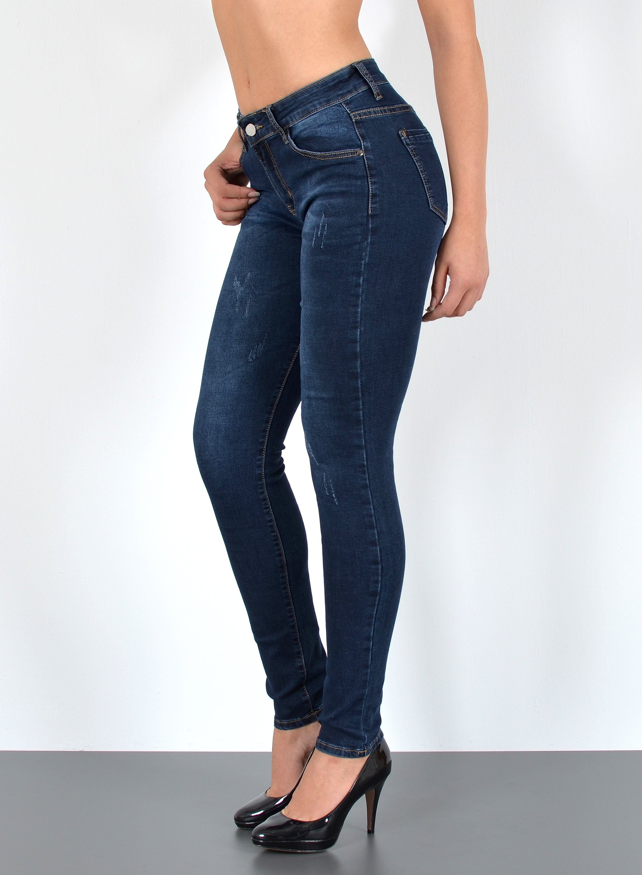 ESRA Skinny-fit-Jeans Damen Jeans Skinny Hose günstig online kaufen
