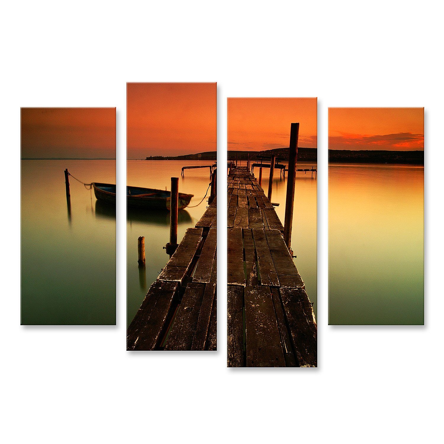 Leinwandbild Bild auf Leinwand Balaton See Wandbild Poster Kunstdruck Bilder