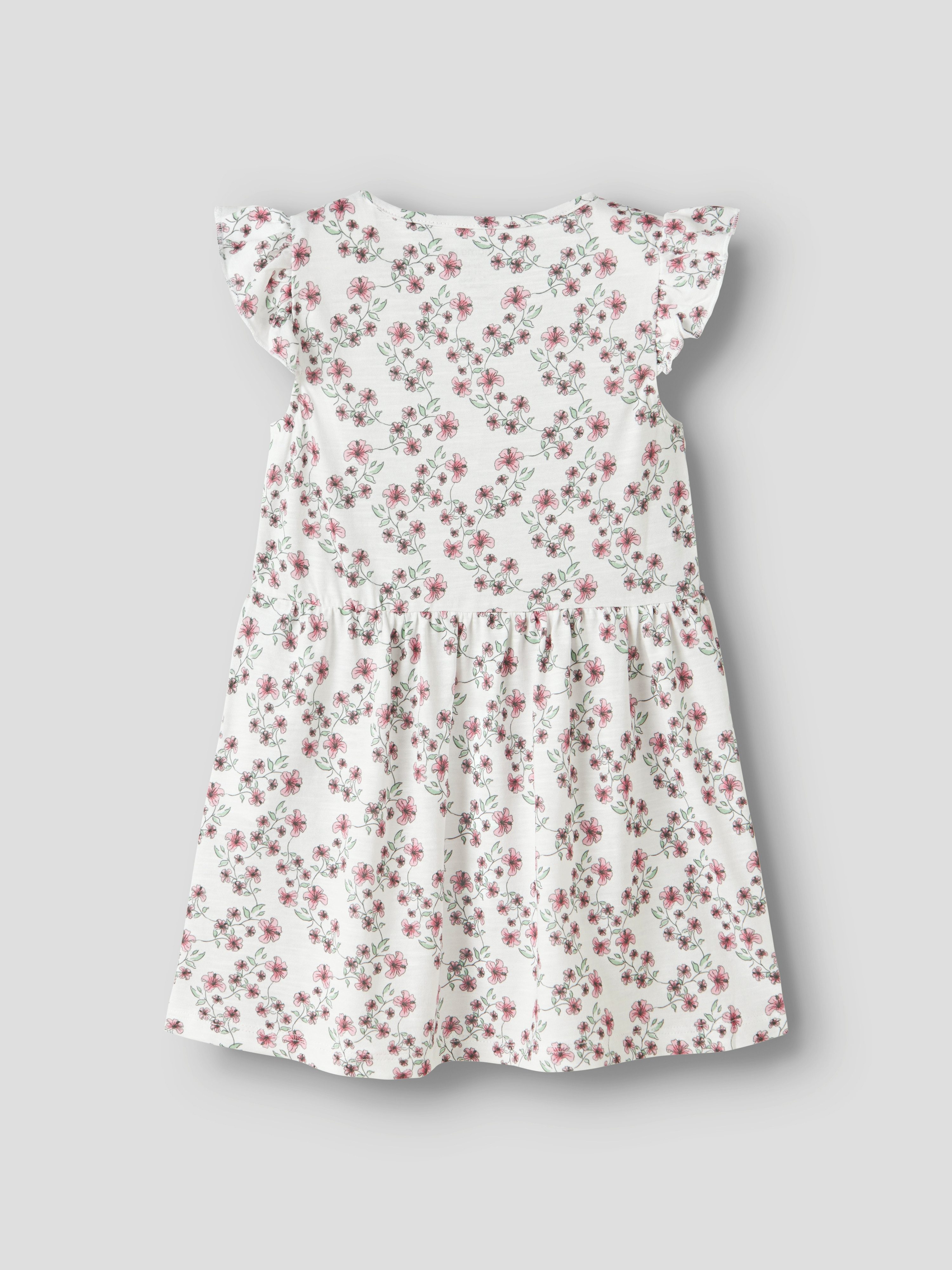 Name It Minikleid NMFHAILEDO CAP SL DRESS Baumwollmischung, Rüschen, Allover-Print
