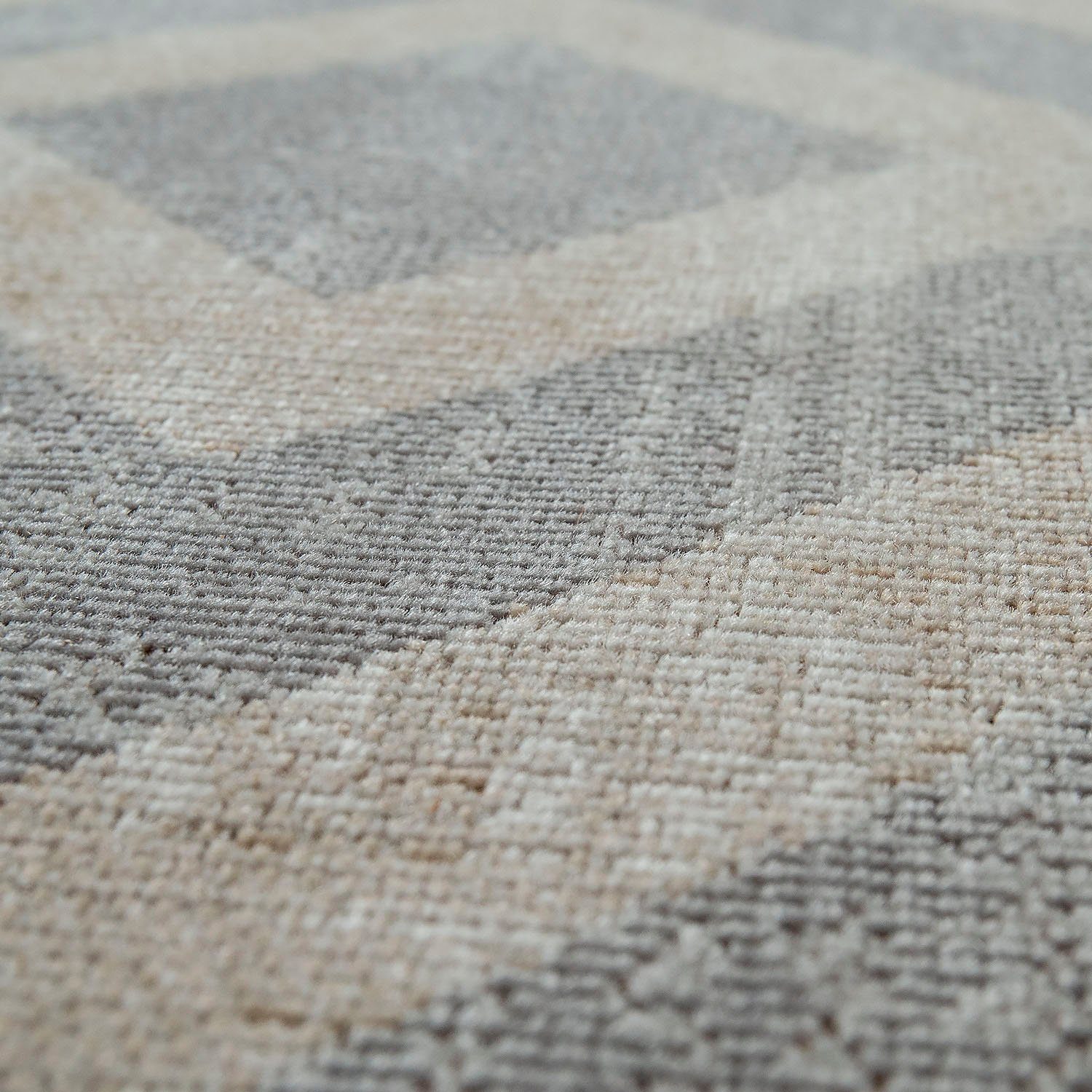 Paco Home Teppich Poco 821, rechteckig, Höhe: 6 mm, Kurzflor, Rauten Design, mit Fransen, In- und Outdoor geeignet