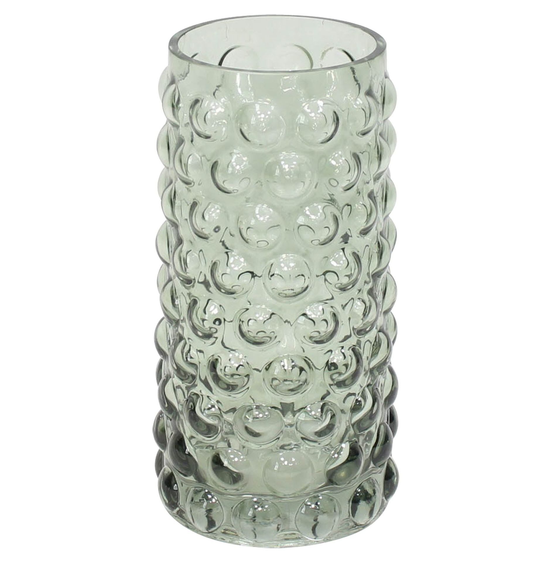Dekoleidenschaft Tischvase "Bubbles" Glasvase grün, Ø 11 x 23 cm groß, Blumenvase, Dekovase, Vase aus Glas