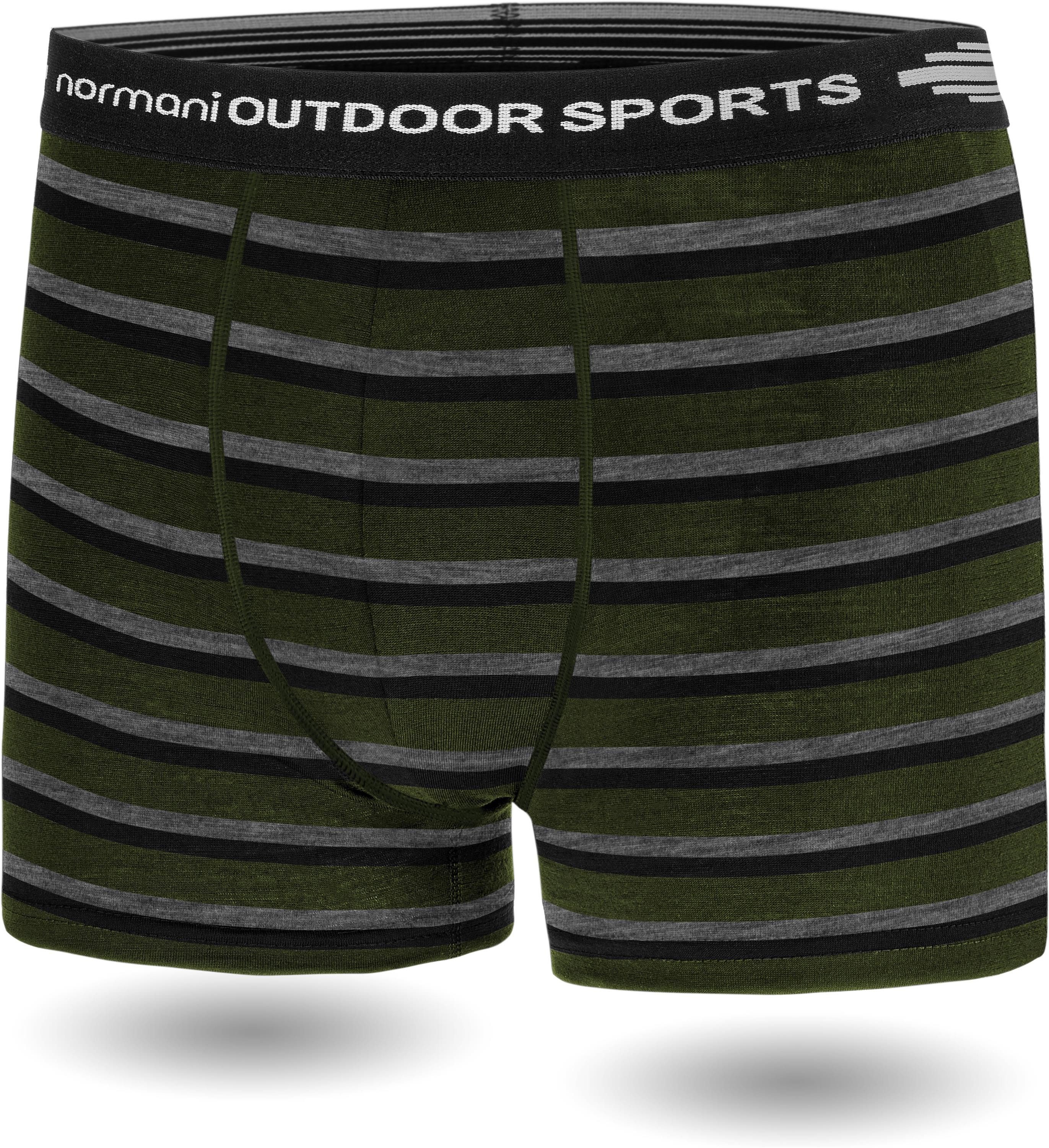 normani Retro Boxer 2er Pack Herren Merino Boxershorts Unterhose Sportunterhose Funktionsunterwäsche aus 100% Merinowolle