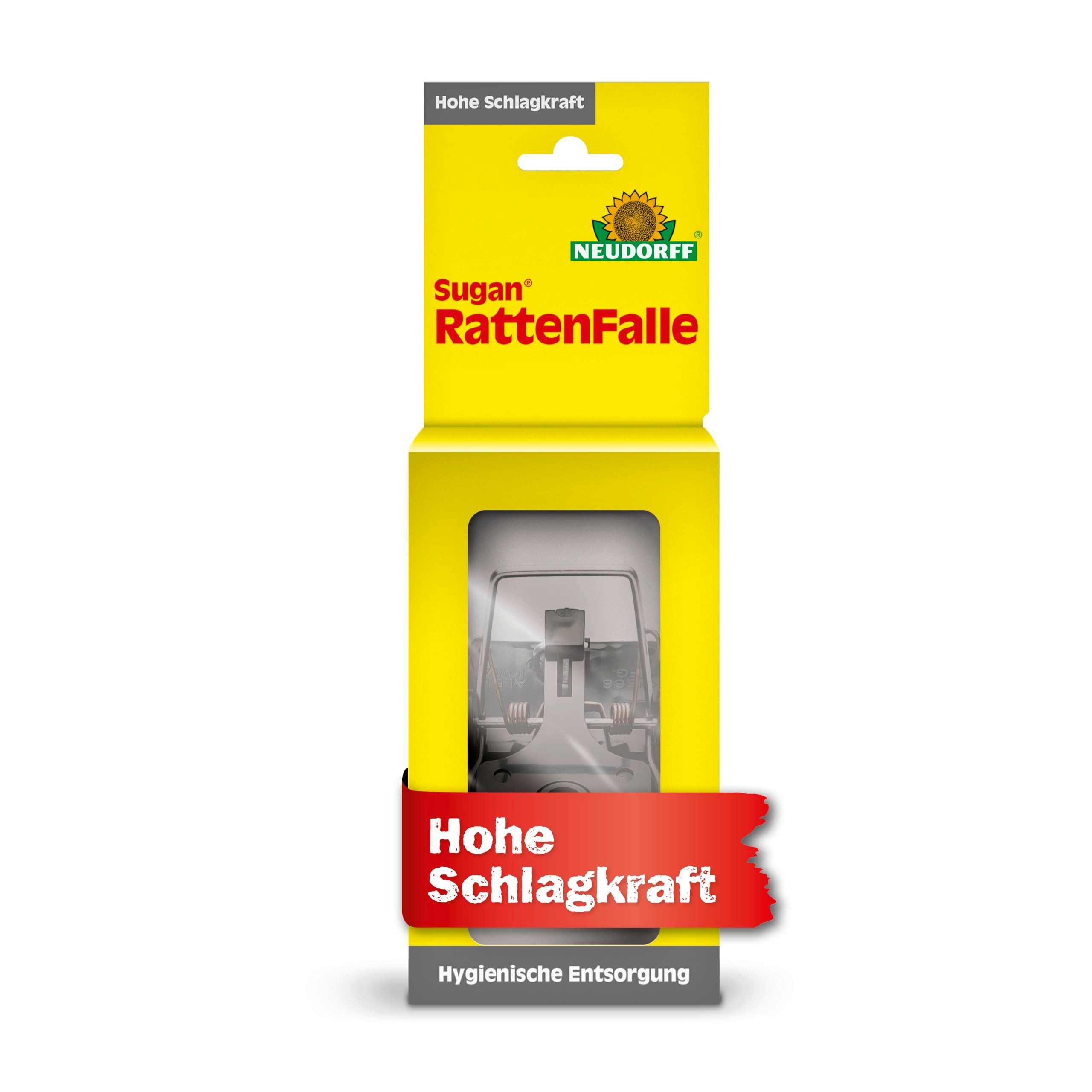 Neudorff Schlagfalle Sugan RattenFalle 1 Stk. Giftfrei, einfach zu reinigen