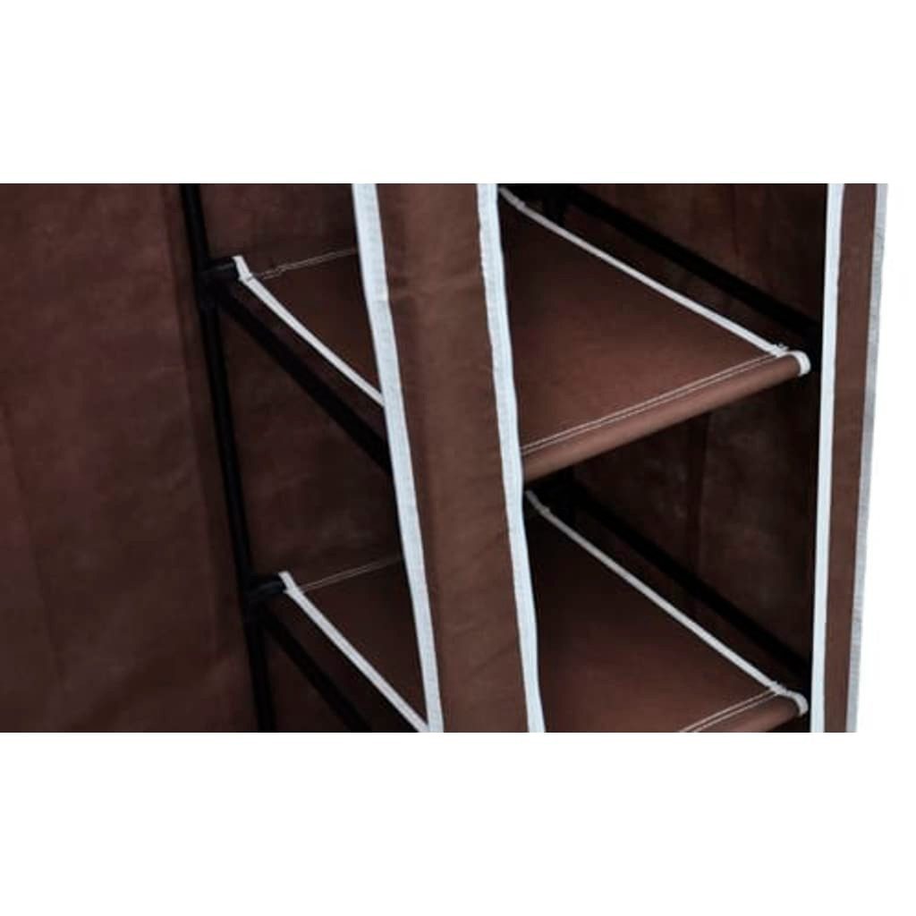 vidaXL Stoffschrank Stoffschränke 2 Stk. Braun (1-St)