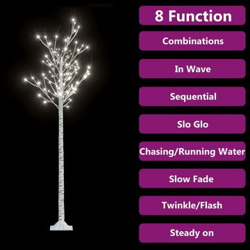 vidaXL LED Baum Weihnachtsbaum 180 LEDs 1,8 m Kaltweiß Indoor Outdoor