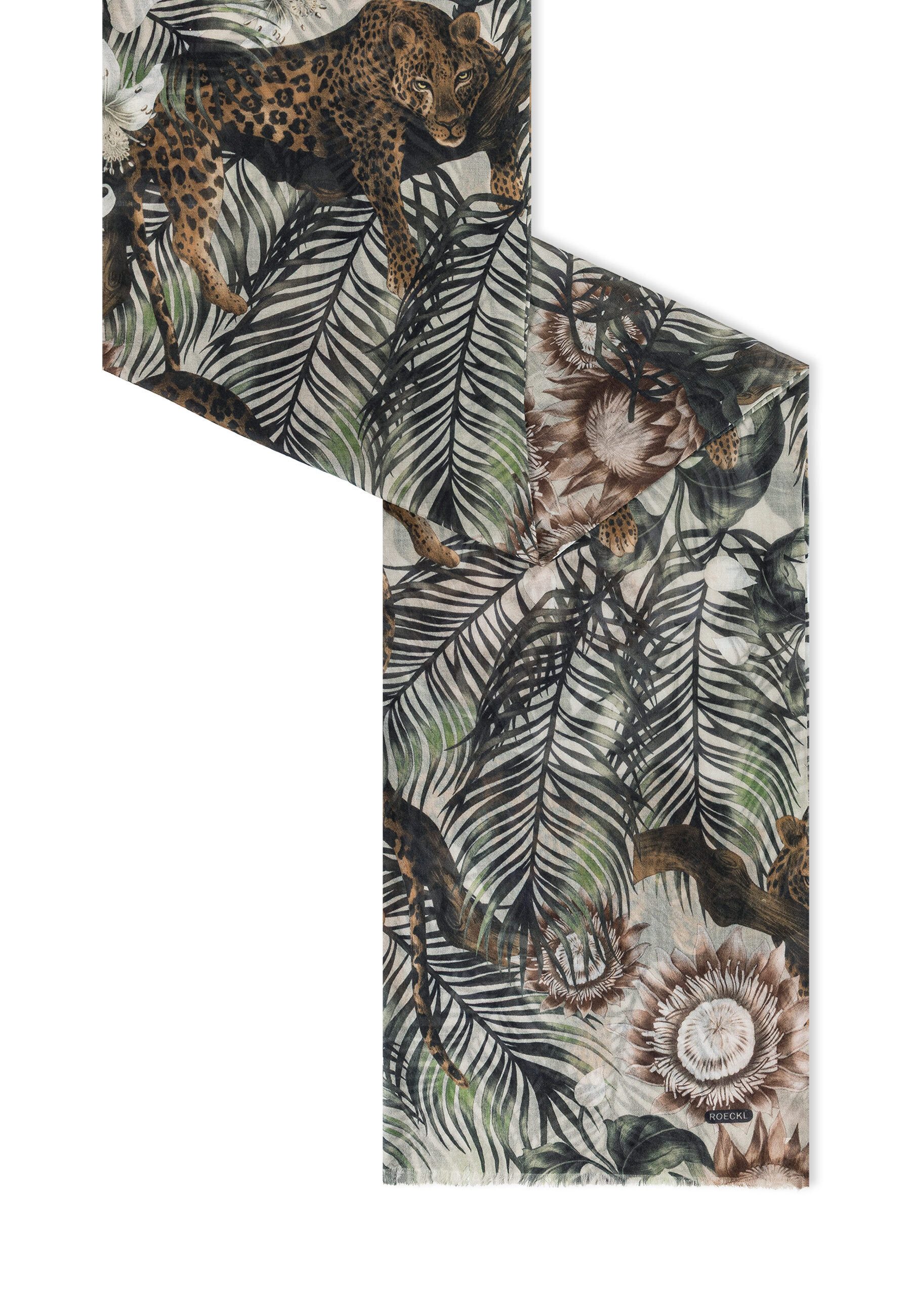 Roeckl Schal LOTUS JUNGLE, Weiches Tuch im Dschnungel Design