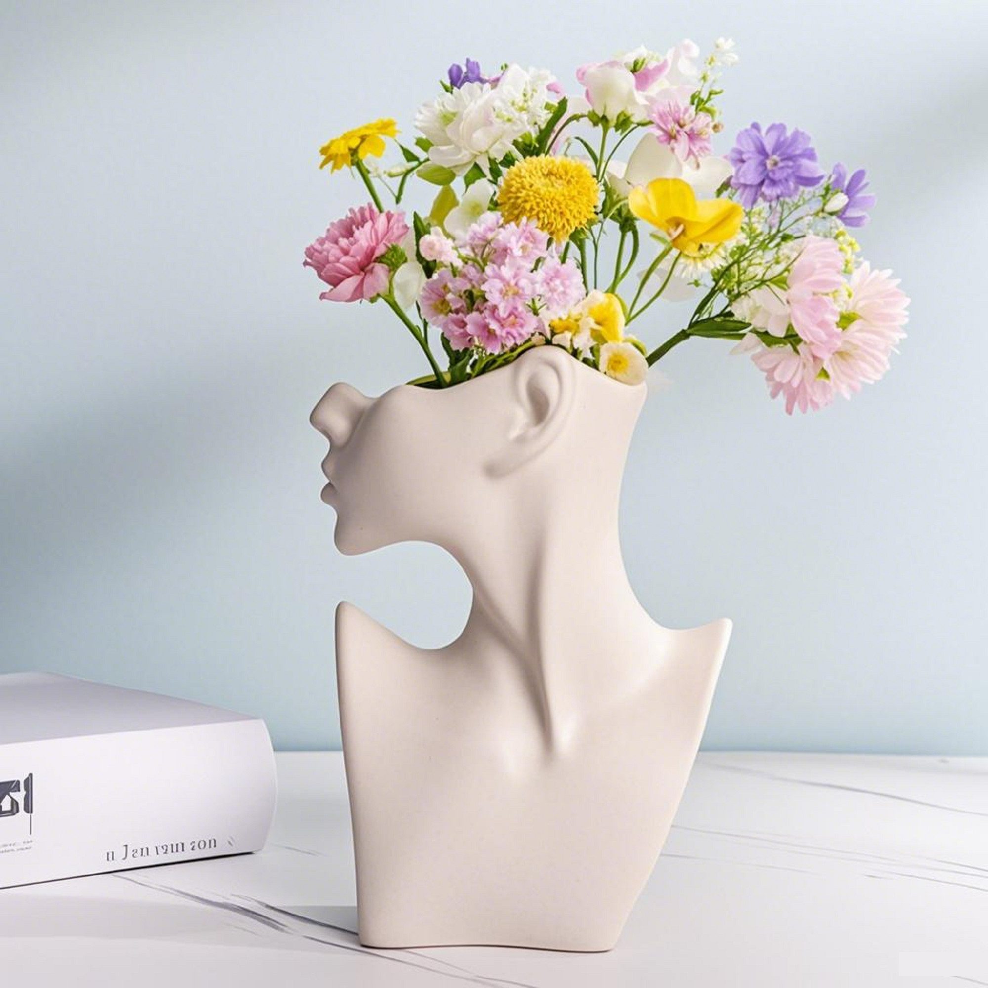 YINDN Dekovase Körpervase, Keramik Vase, Matte günstig online kaufen