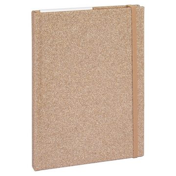 Idena Notizbuch Notizbuch - Notebook - 192 Seiten - kariert - champagner Glitter