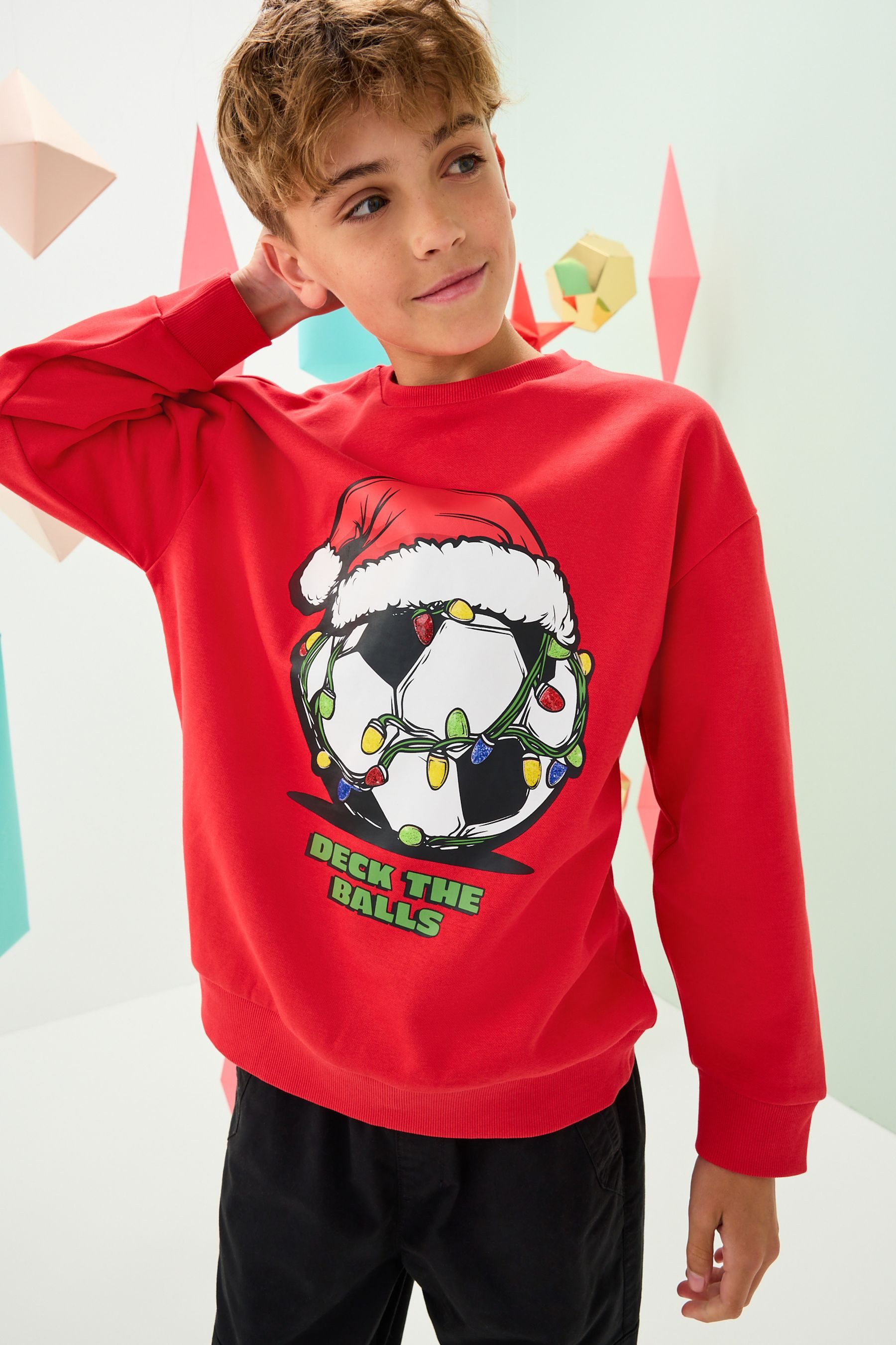 Next Sweater Sweatshirt mit weihnachtlichem Motiv (1-tlg)
