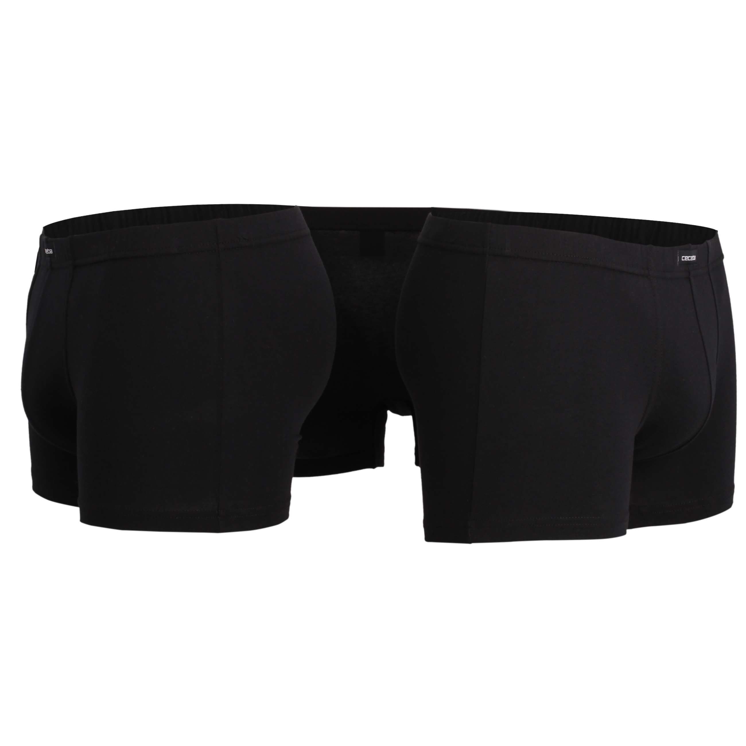 CECEBA CECEBA black (3-St) 3er schwarz uni Pants Pack Herren Boxershorts