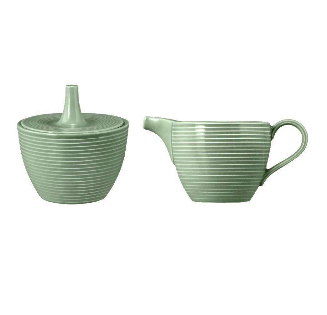 Seltmann Weiden Milchkännchen Seltmann Weiden Beat Salbeigrün Zuckerdose + Milchkännchen 2 tlg. Set, (Spar-Set)
